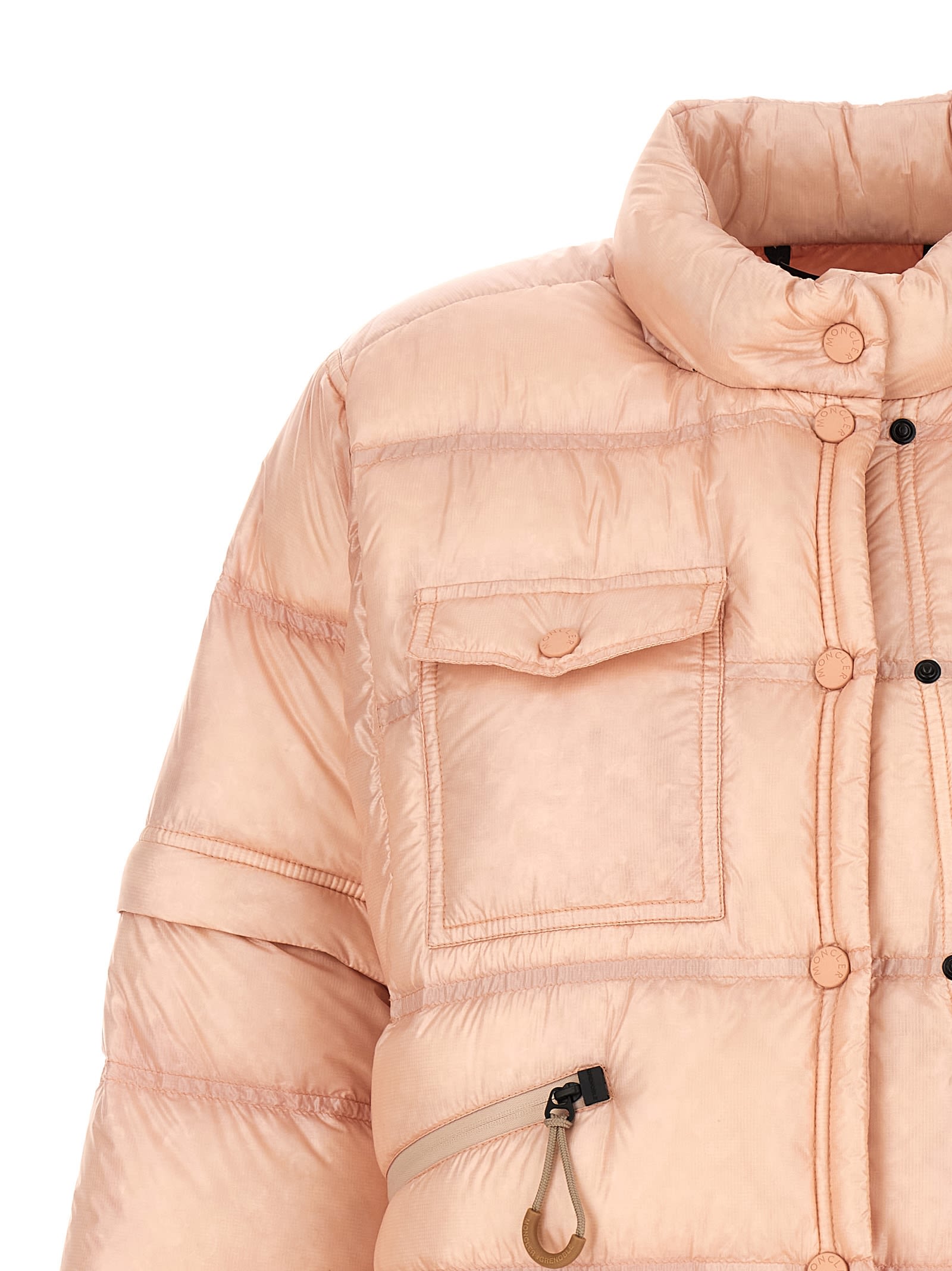 Shop Moncler Mauduit Down Jacket In Pink