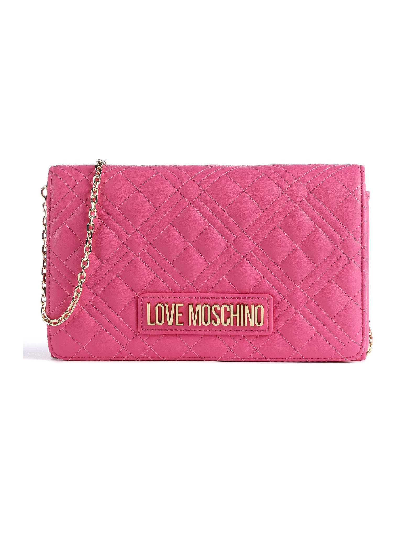 Moschino Bag Pu Quilted In Fuxia