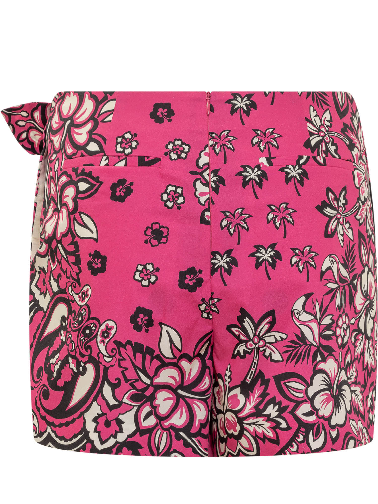 Shop Red Valentino Printed Shorts In Deep Pink