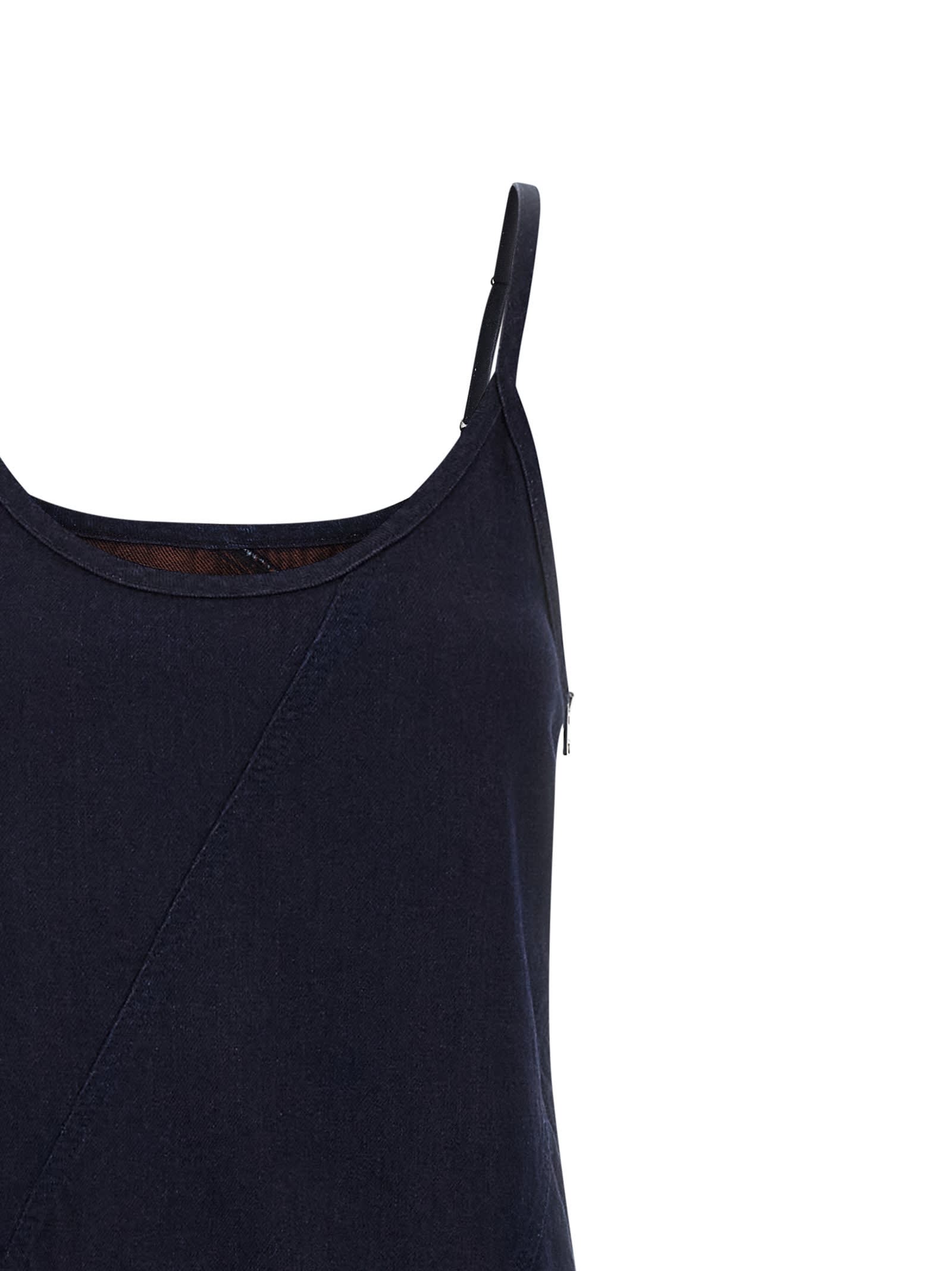 Jw Anderson Asymmetric Hem Belted Workwear Dress In Blue