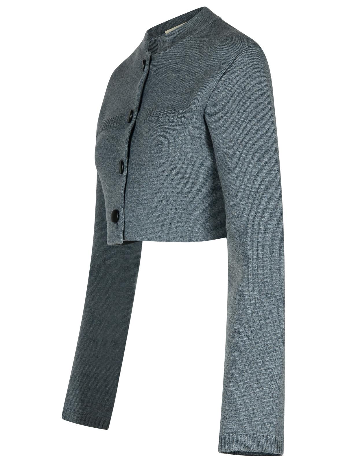 Shop Khaite Ello Grey Wool Blend Jacket