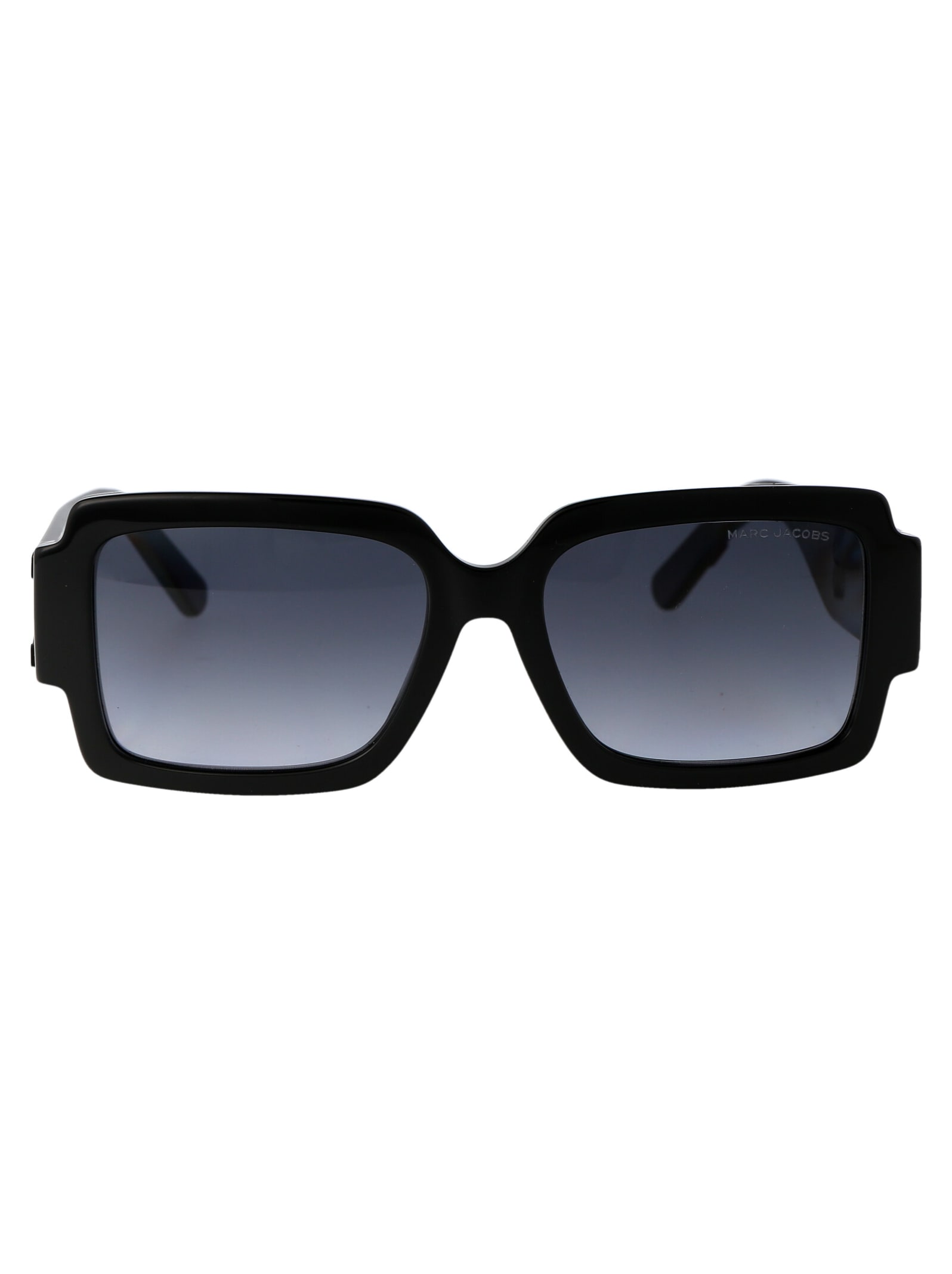 Marc Jacobs Black Grey Acetate Sunglasses In Black