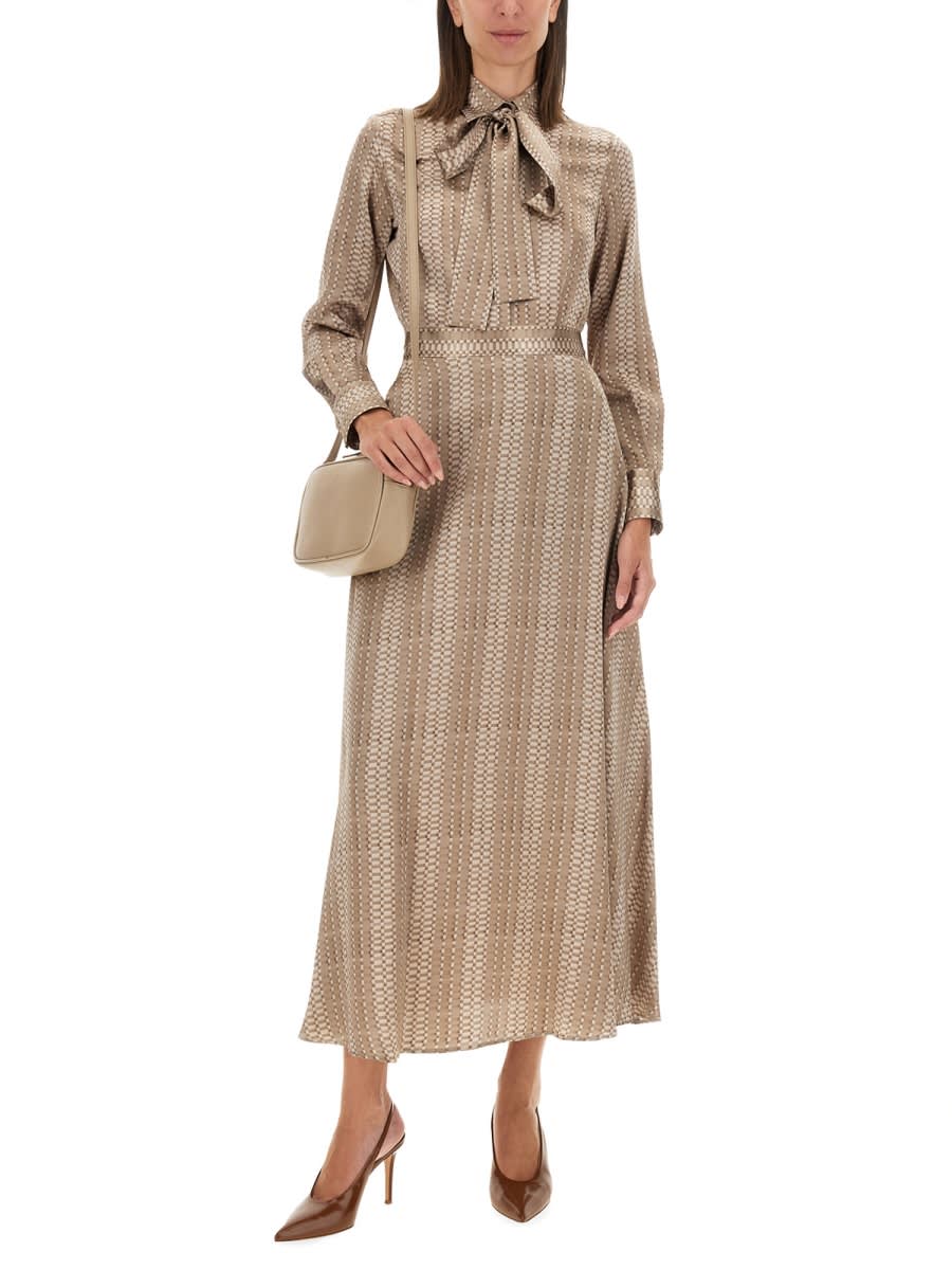 Shop Kiton Midi Skirt In Beige