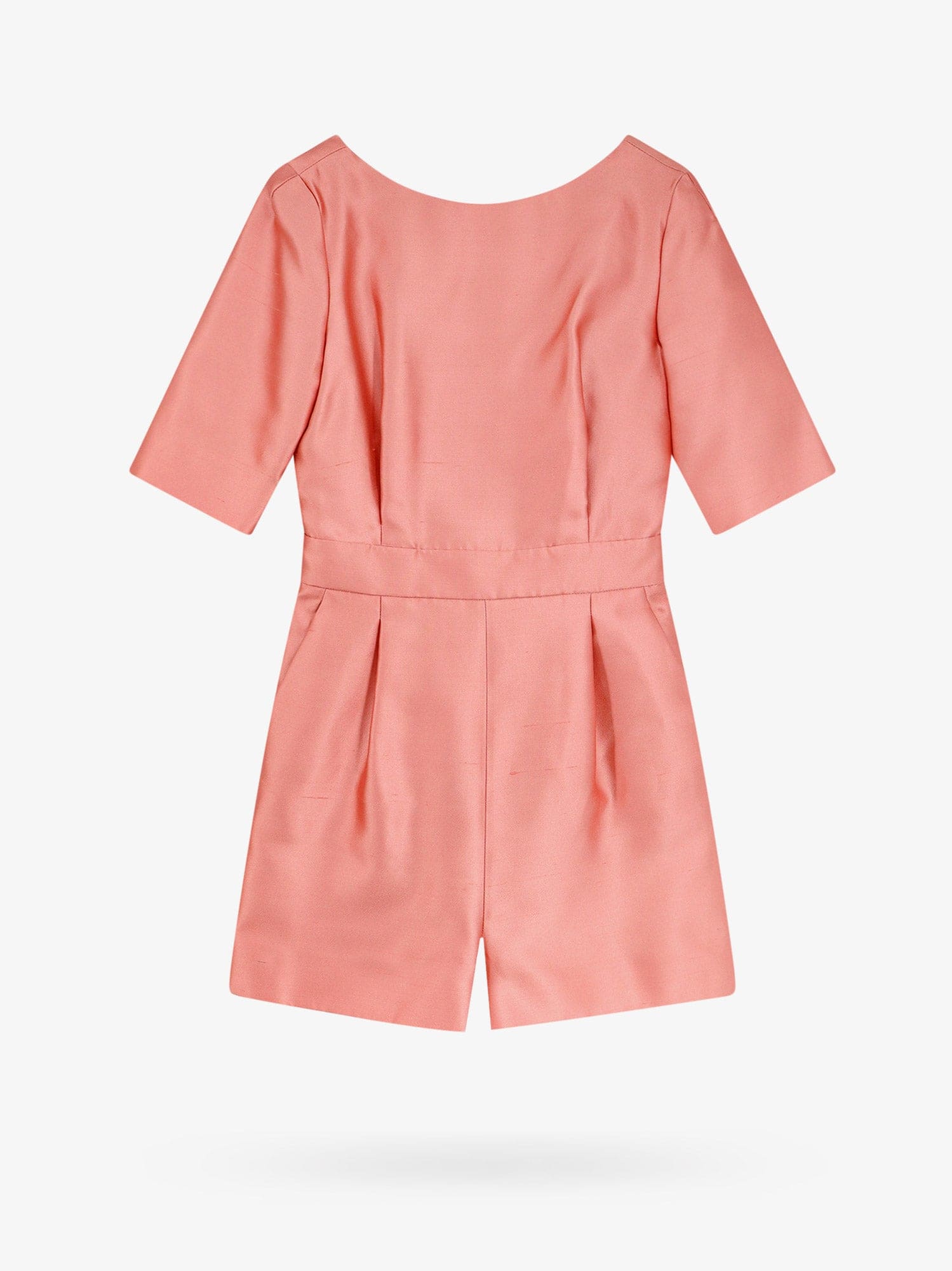 Max Mara Silk And Cotton Jumpsuit In Pink