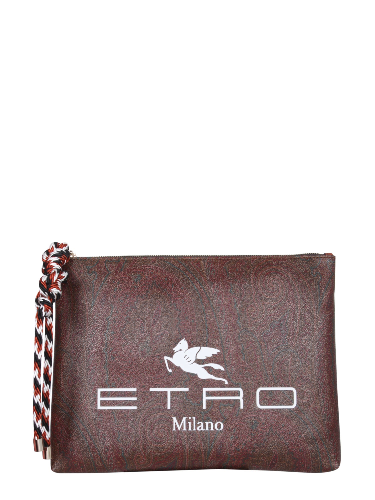 Etro Coated Canvas Clutch