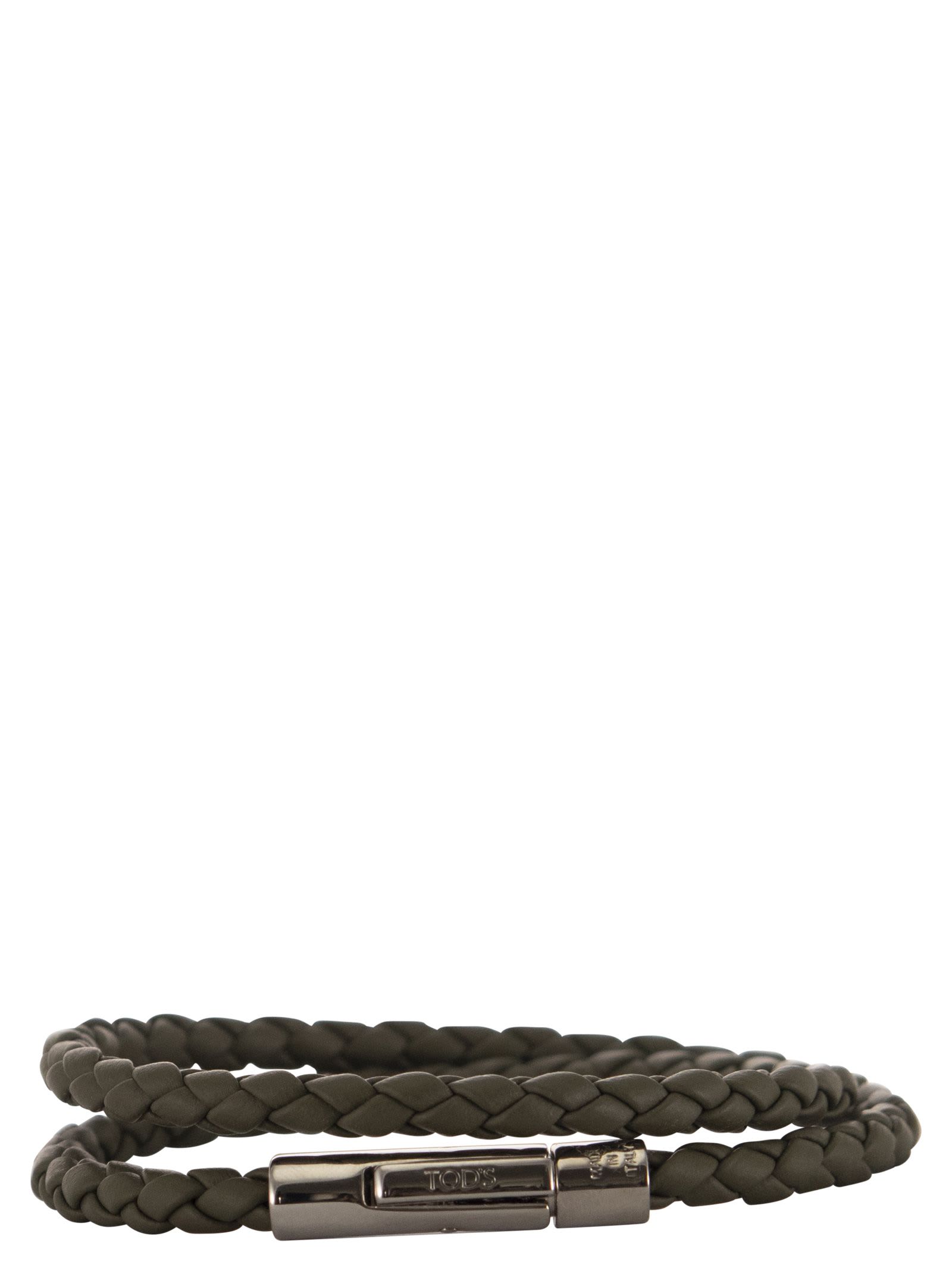 Shop Tod's Mycolors 2-turn Leather Bracelet In Brown