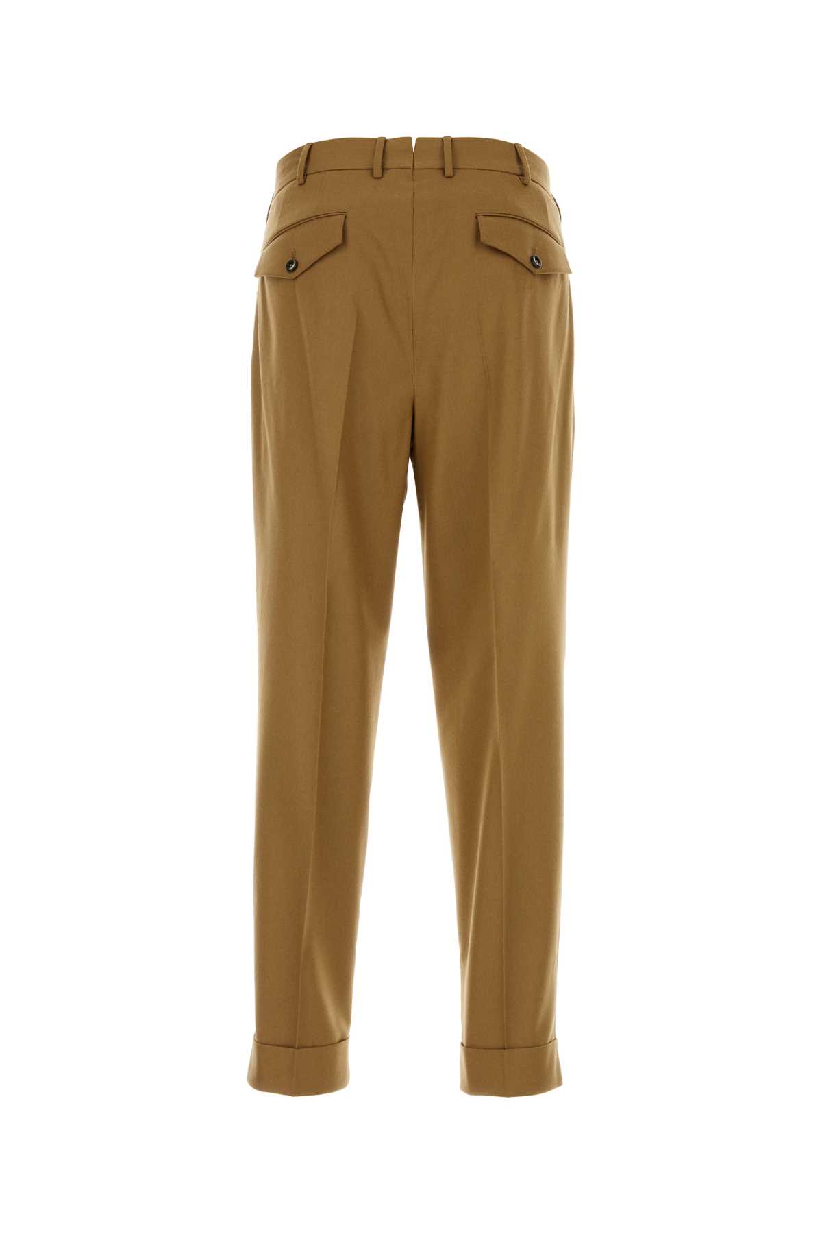 Shop Pt Torino Camel Stretch Wool Blend Pant In Desertoscuro