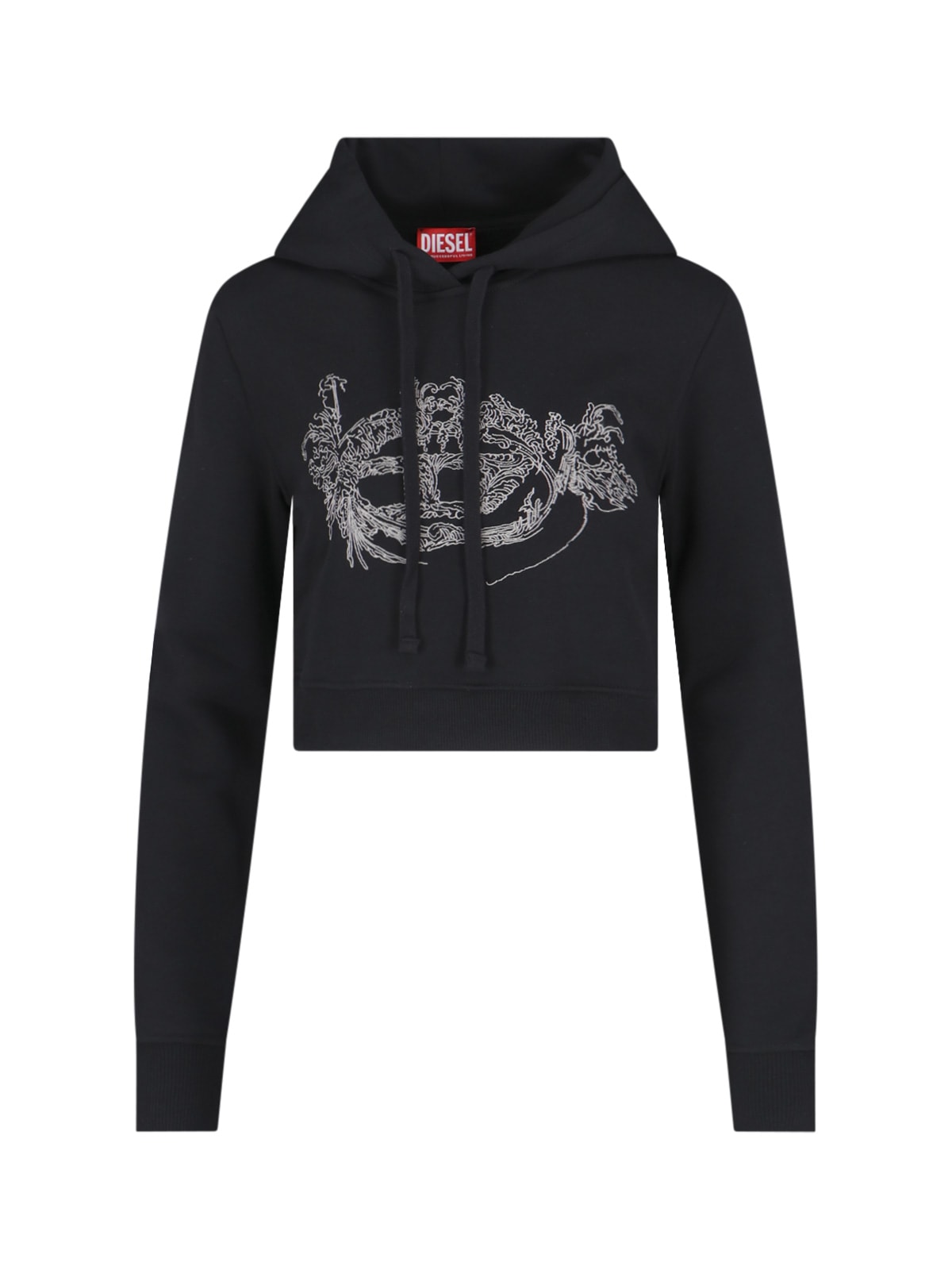 DIESEL F-SLIMMY-HOOD-P9 CROPPED HOODIE 