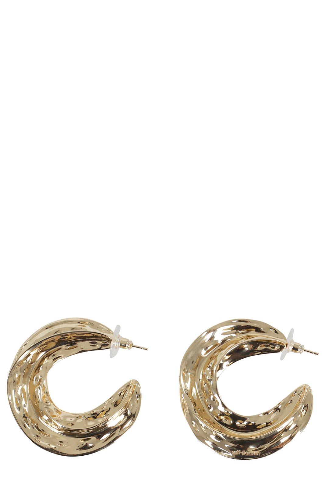 SELF-PORTRAIT SCULPTED HOOP EARRINGS