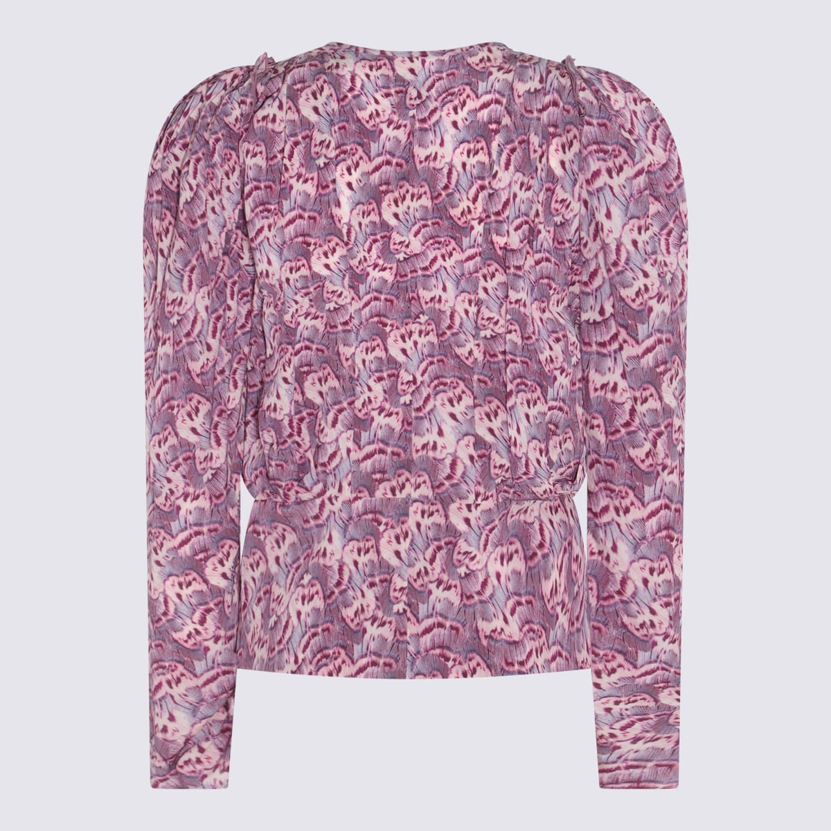 Shop Isabel Marant Mauve Silk Zarga Top