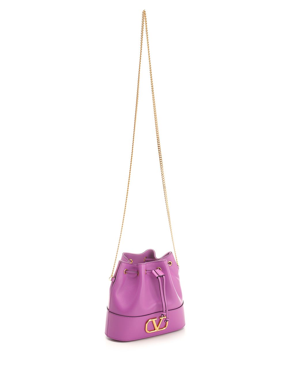 Shop Valentino V Logo Signature Mini Bucket Bag In Violet