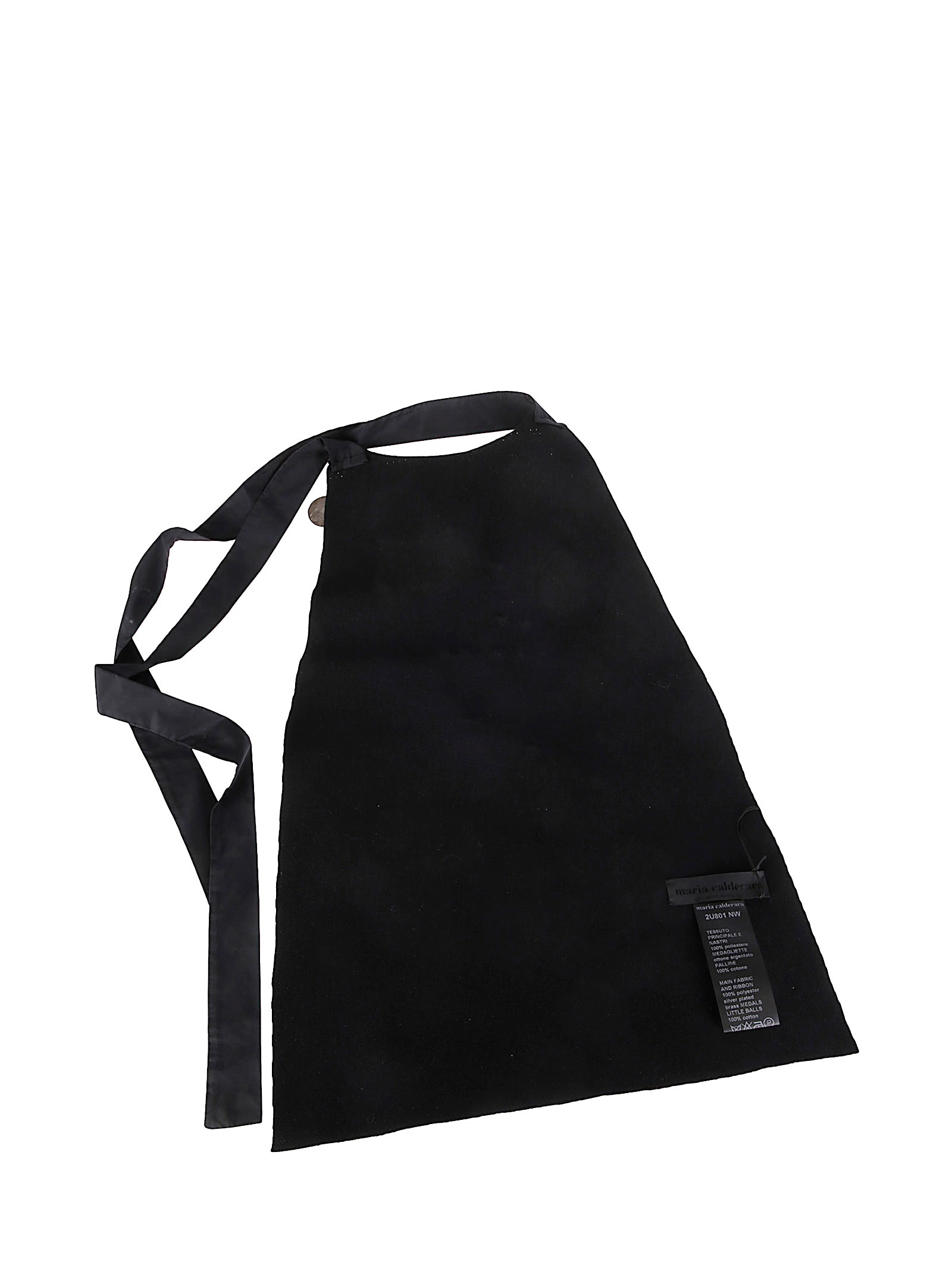 Maria Calderara Metallic-disc Bib Scarf In Black