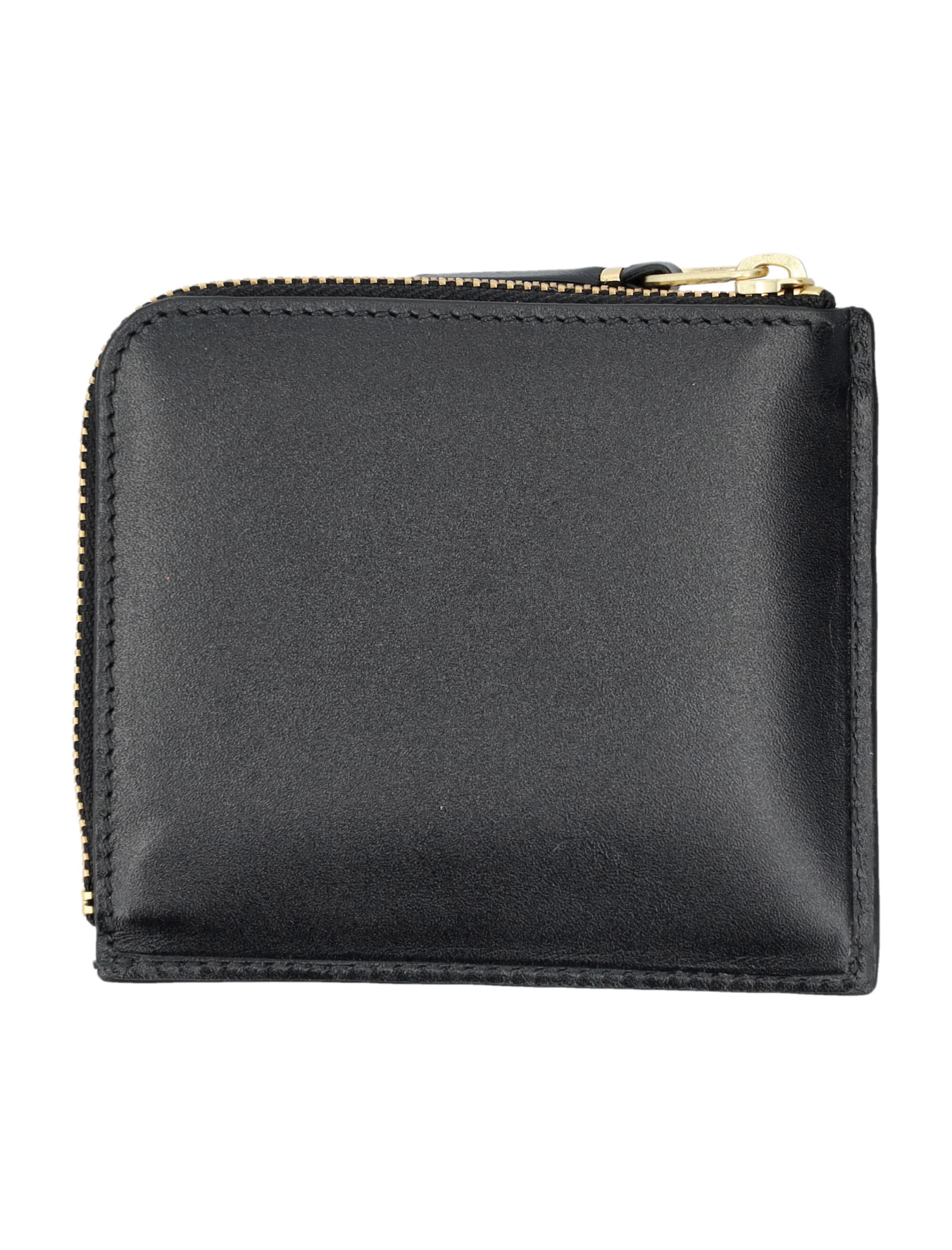 Shop Comme Des Garçons Outside Pocket Zip Wallet In Black