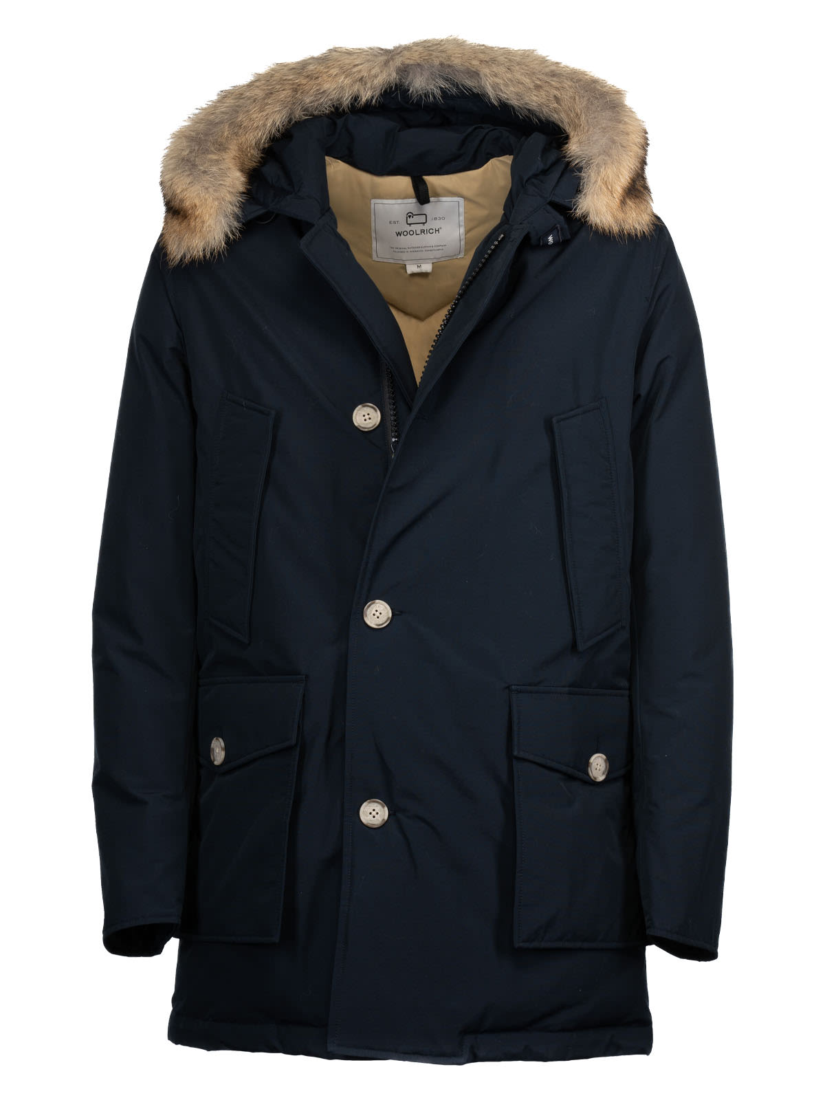 Shop Woolrich Arctic Detachable Fur Parka In Blu