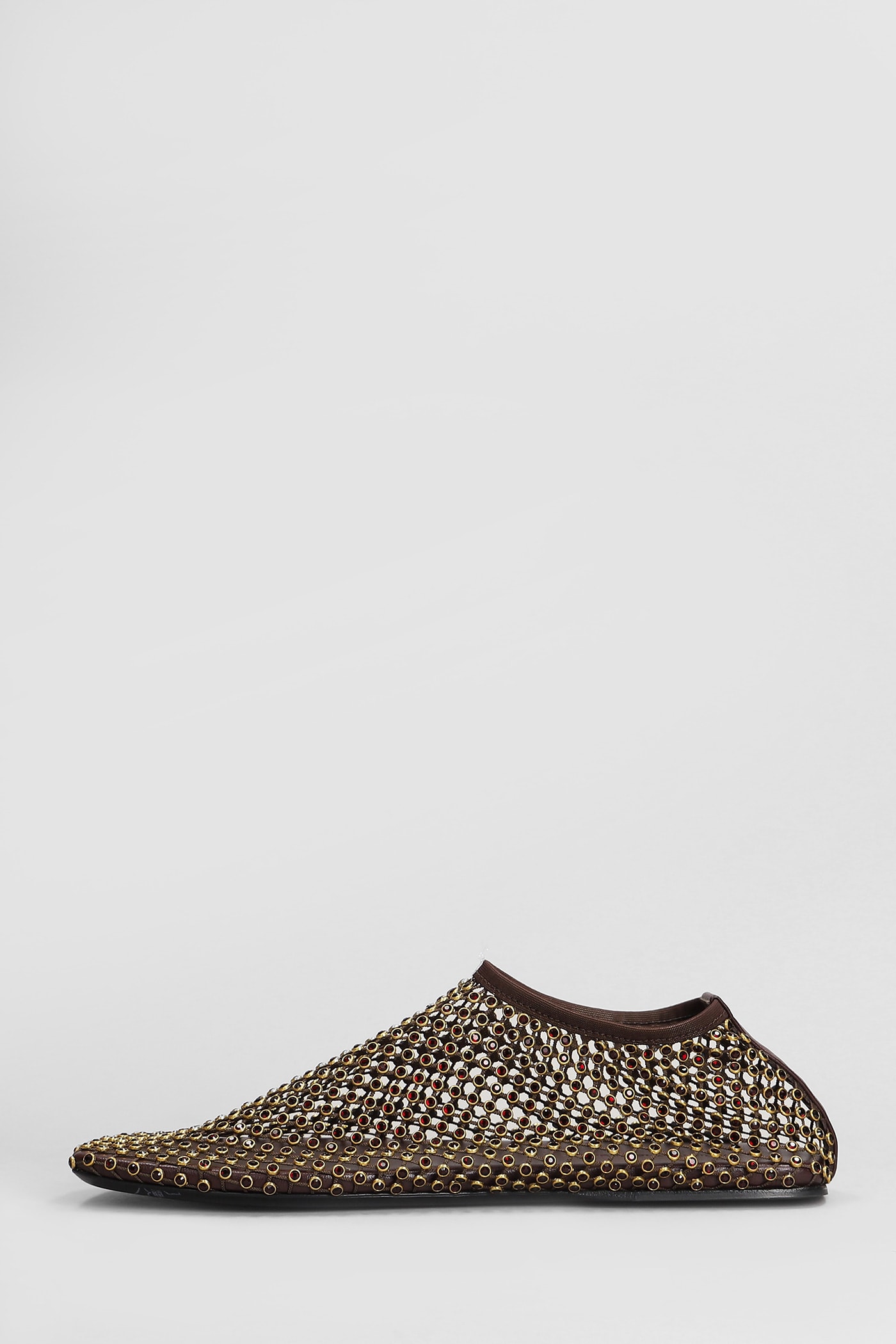 Christopher Esber Minette Crystal-embellished Ballet Flats In Brown