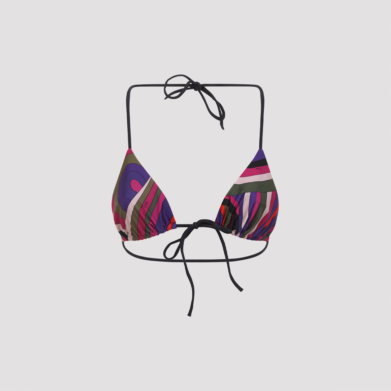 Pucci Triangle Top Adjustable Straps Bikini Set In Multi