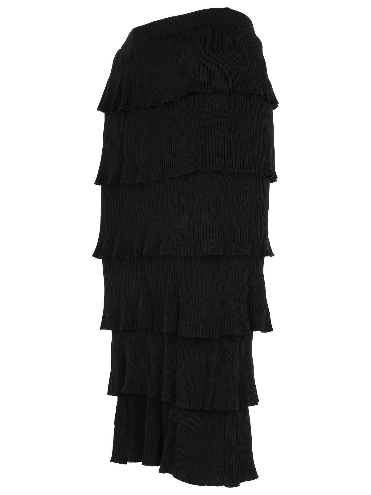 Shop Moschino Layered Knit Skirt In 0555