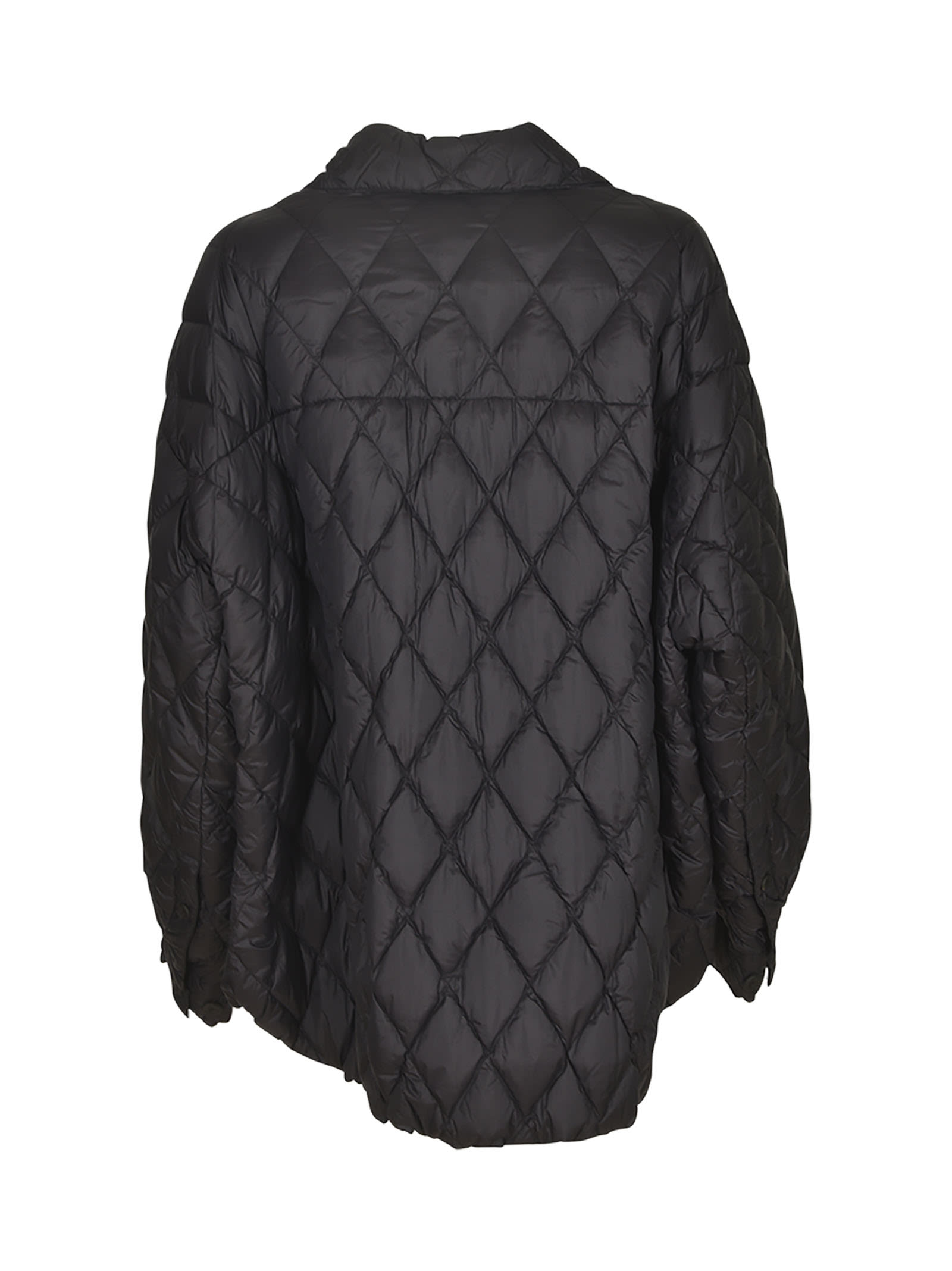 Shop Jnby Quilted Buttoned Jacket In Black