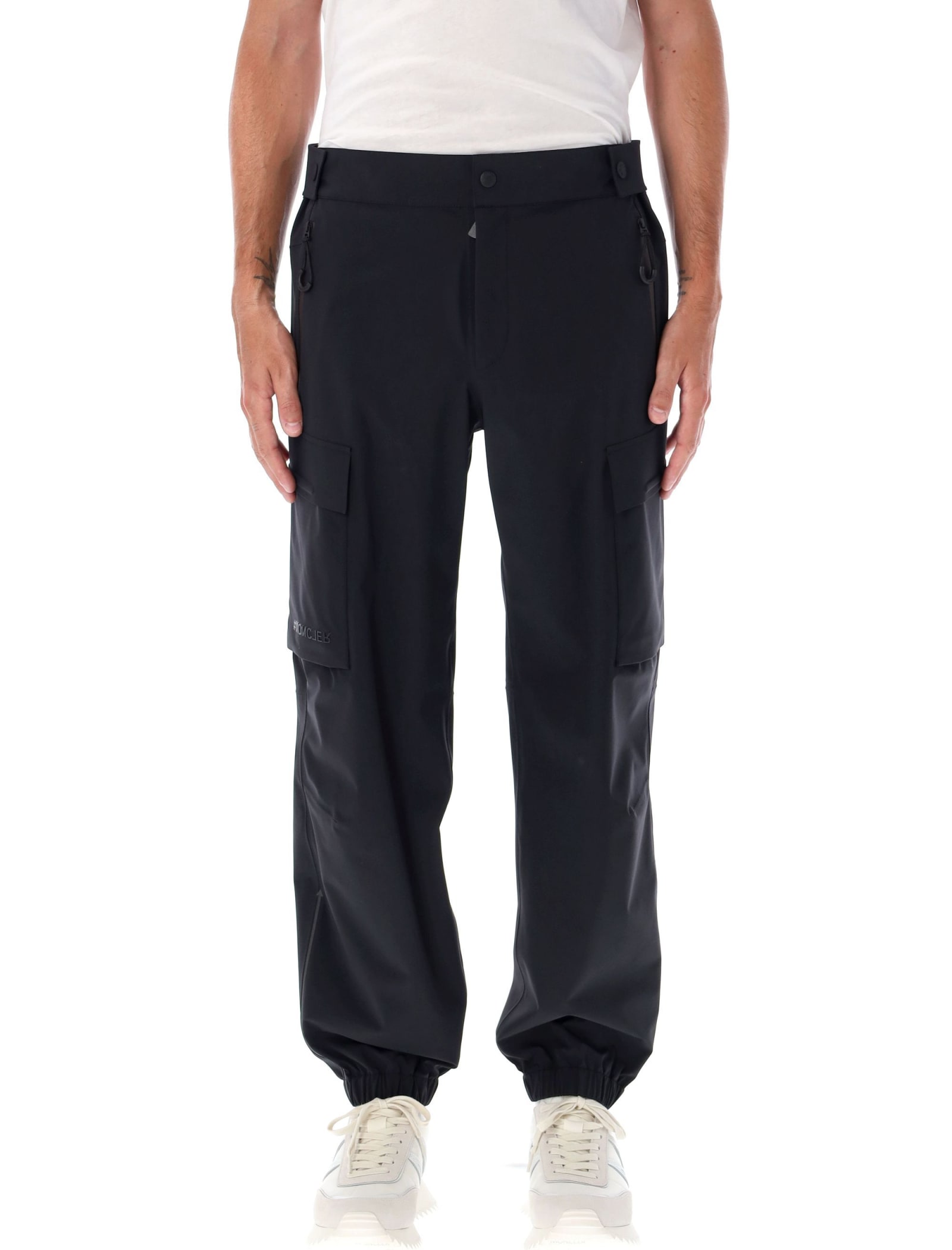 Shop Moncler Tan Cargo Jogger Pants In Black