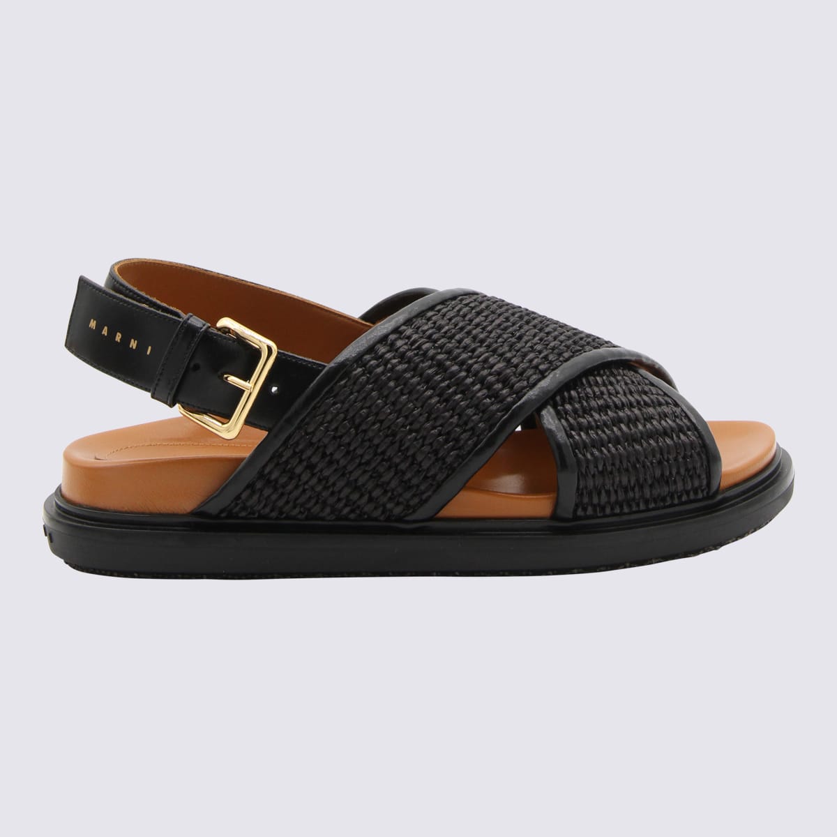 Black Cotton Fussbeet Sandals