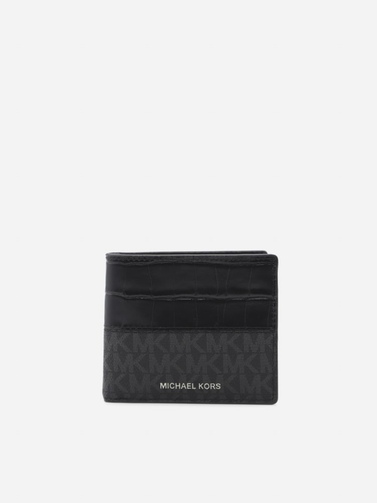 MICHAEL Michael Kors Hudson Wallet In Leather With Monogram Print