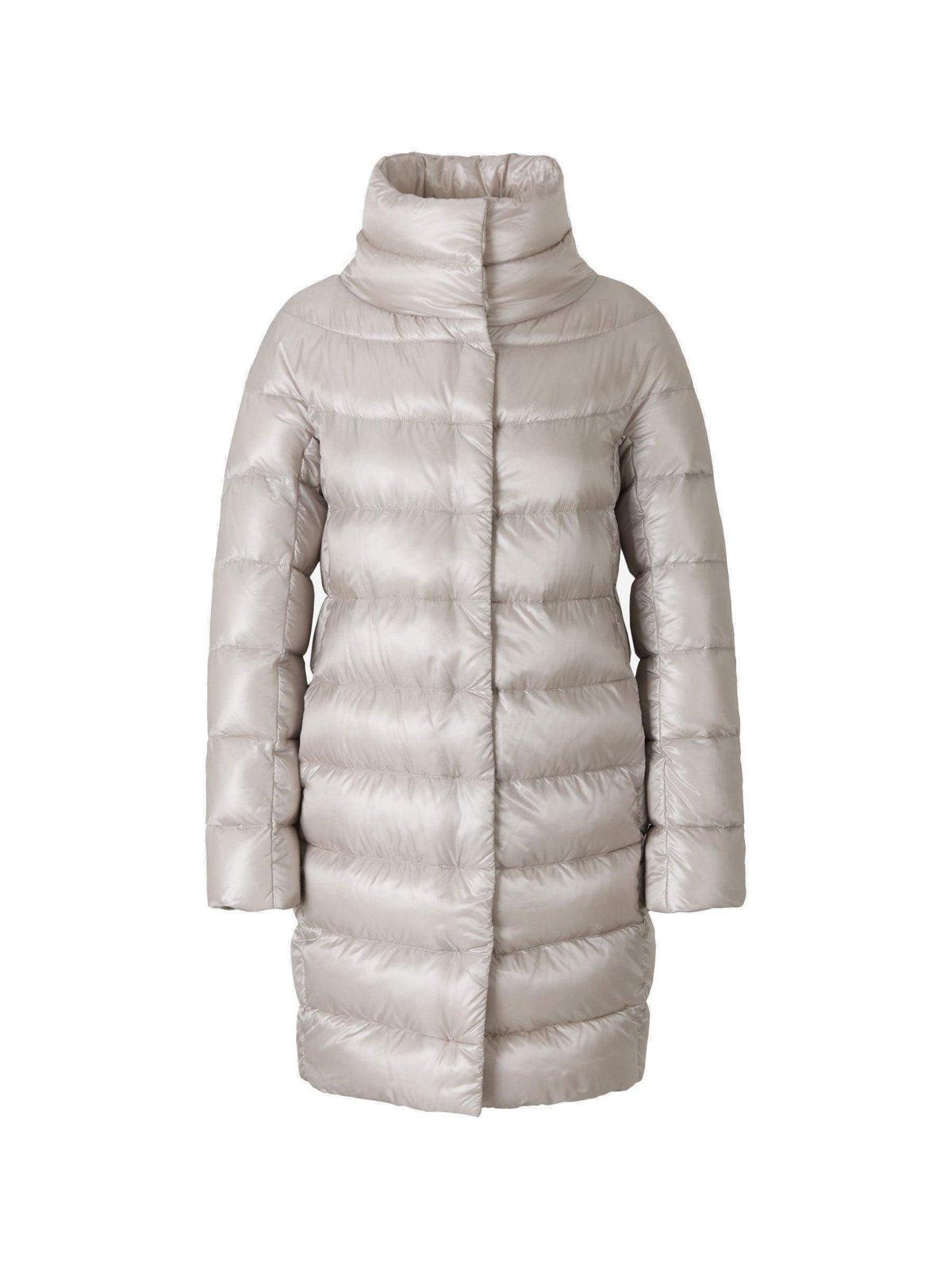 Shop Herno Dora Padded Down Coat In Grey