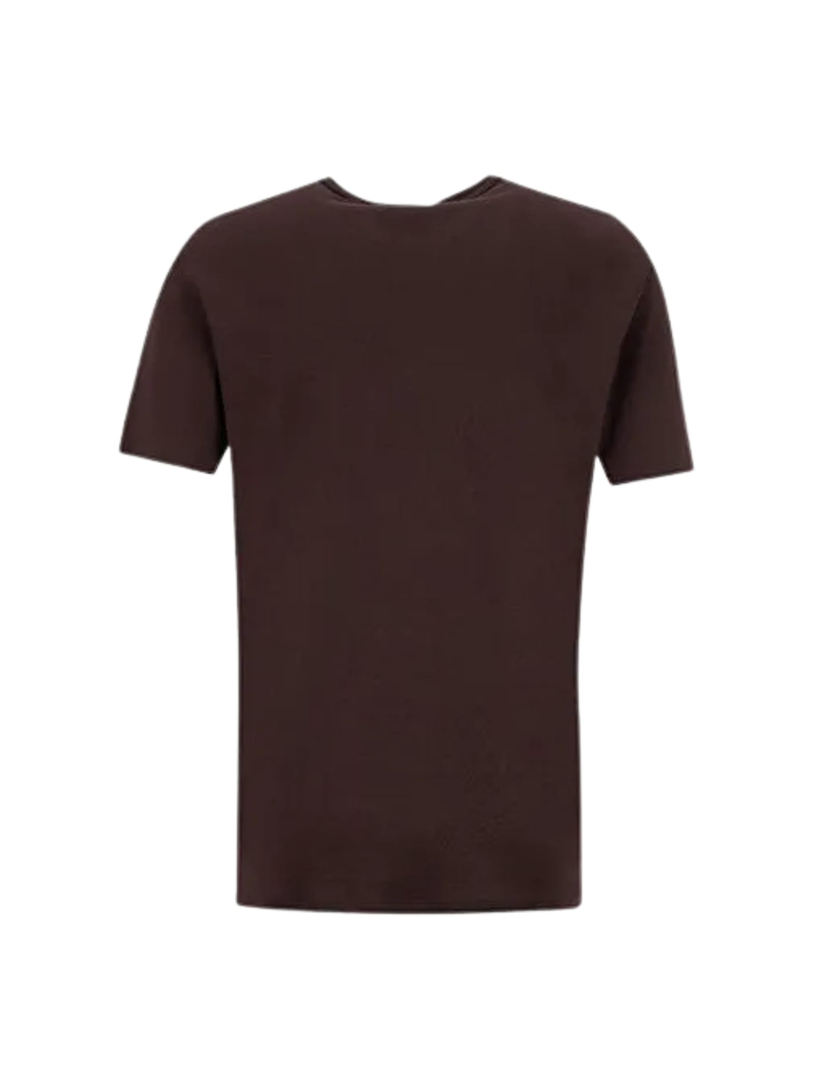 Calvin Klein Cotton T-shirt In Burgundy
