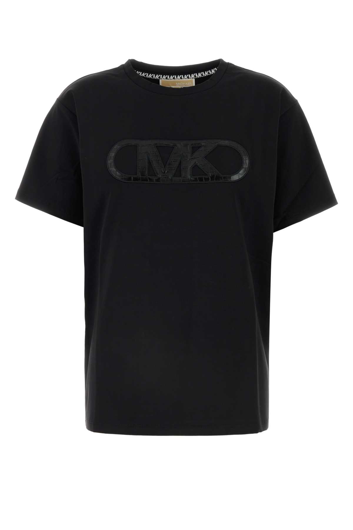 MICHAEL KORS BLACK STRETCH COTTON T-SHIRT 