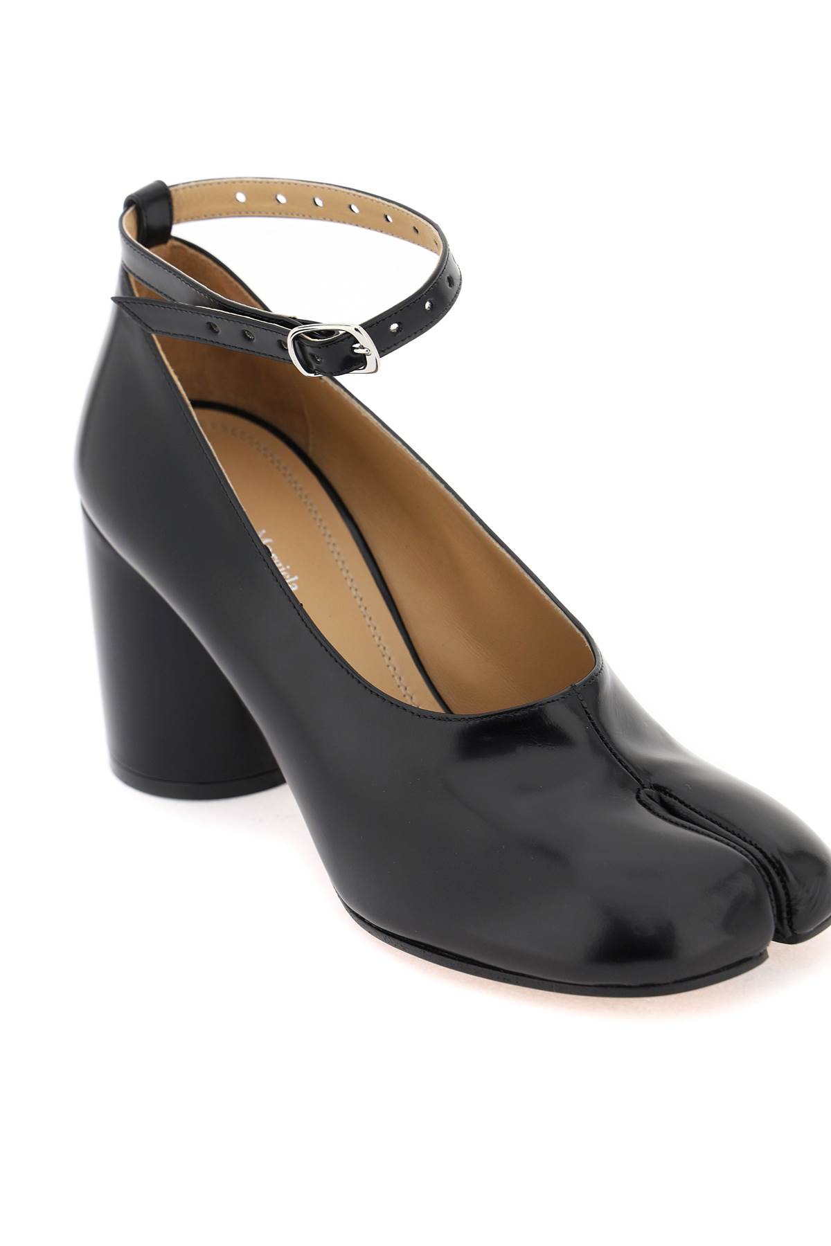 Shop Maison Margiela Tabi Mary Jane Pumps In Black (black)