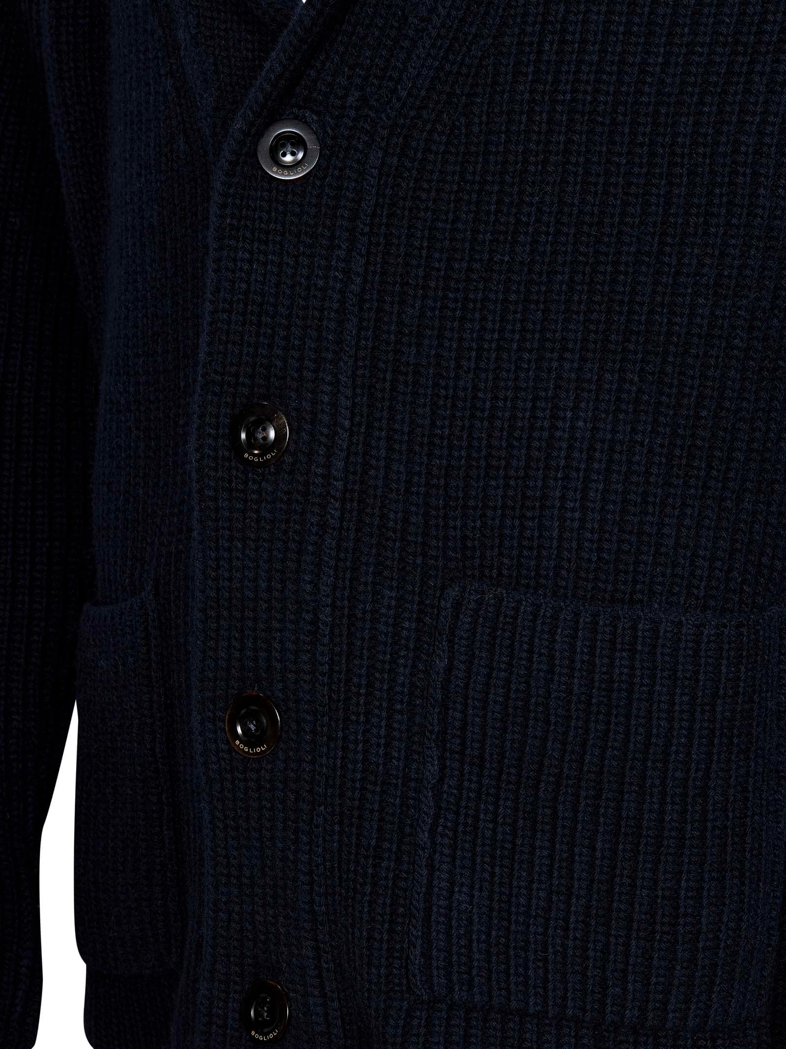 Shop Boglioli Cardigan In Blue