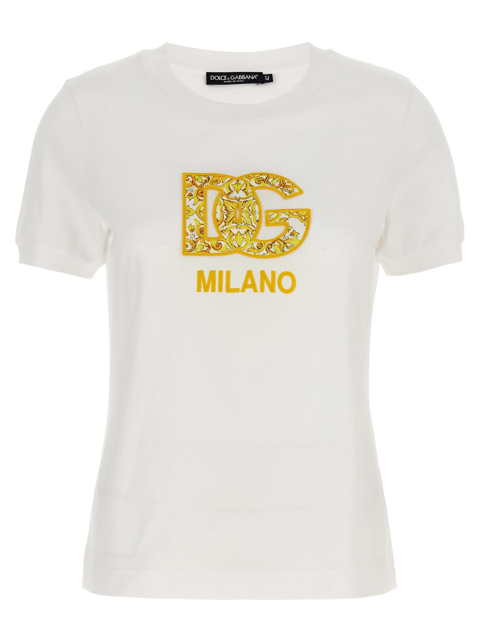 Shop Dolce & Gabbana Patch Logo T-shirt In White