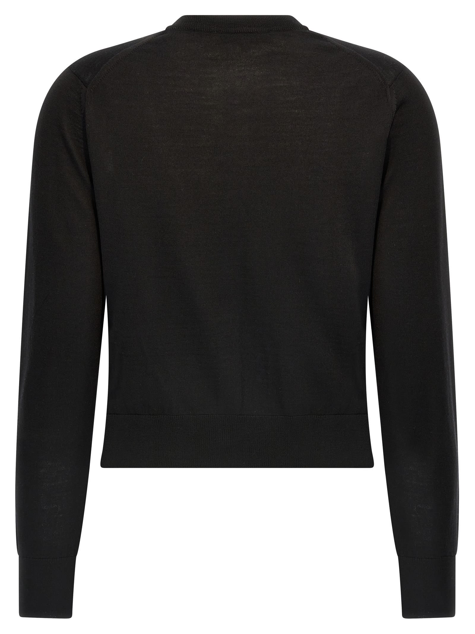 Shop Maison Kitsuné Baby Fox Cardigan In Black