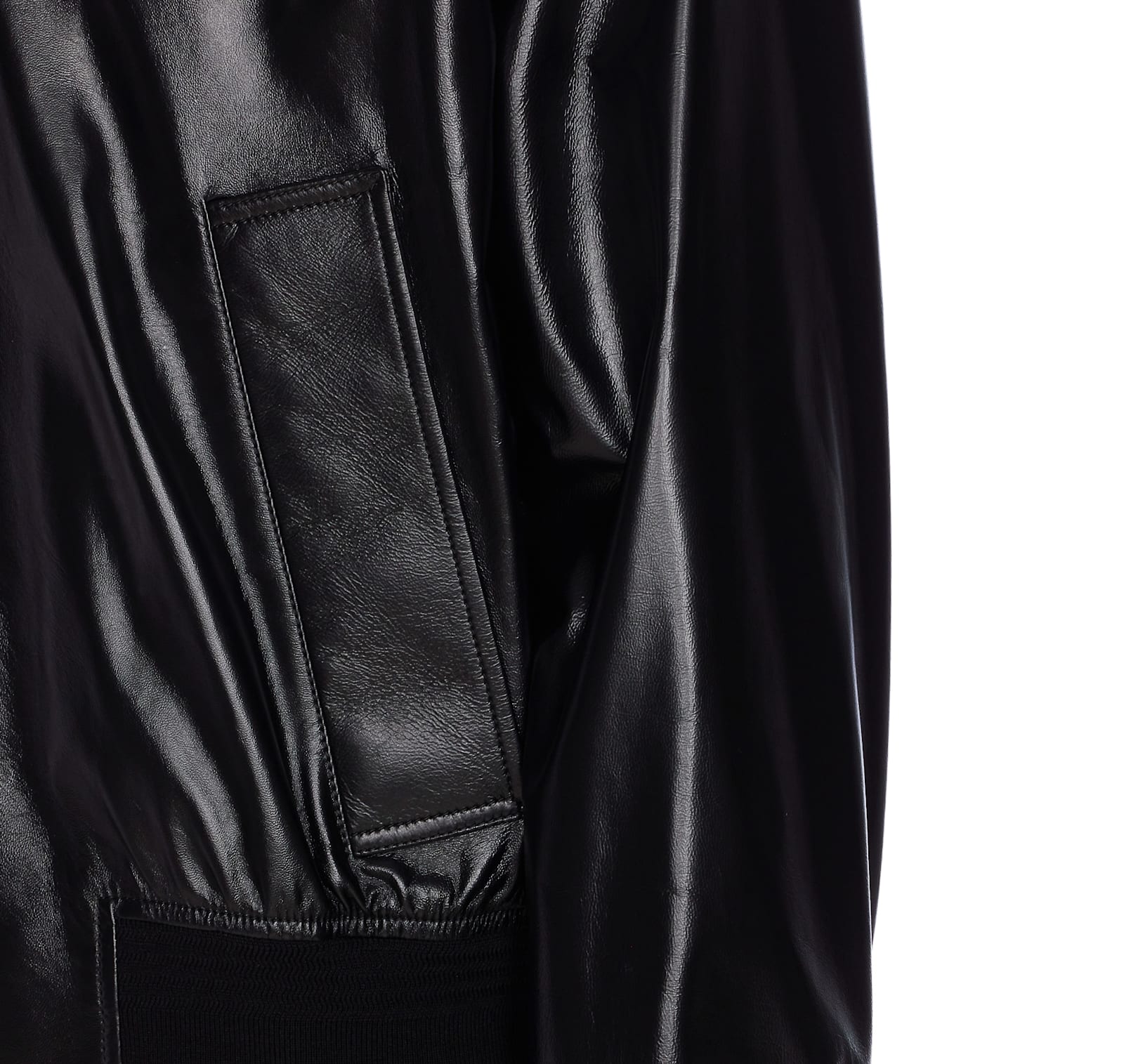 Bottega Veneta Nappa Leather Coat With Classic Collar In Black