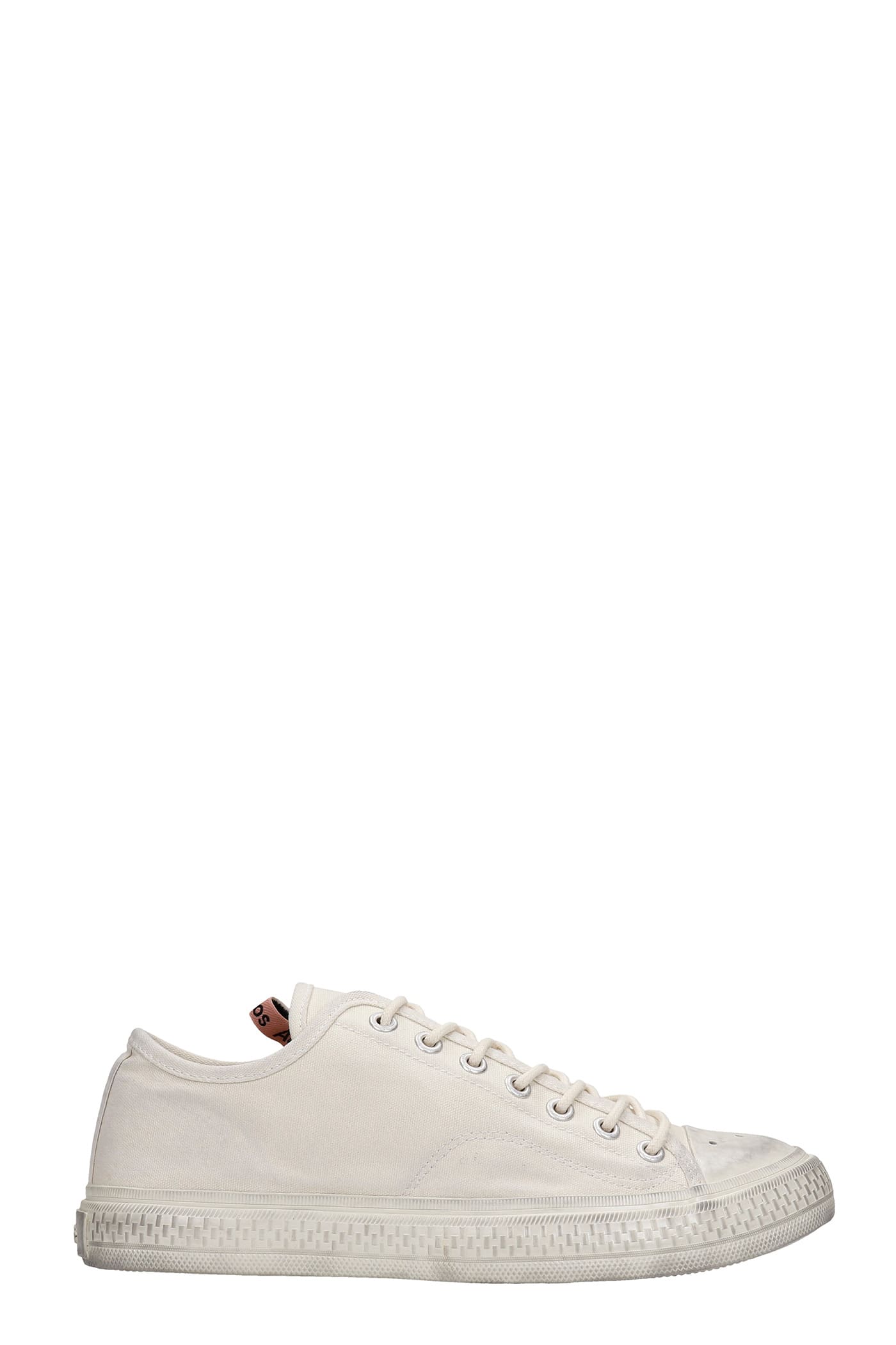 Acne Studios Ballow Tumbled Sneakers In Beige Canvas