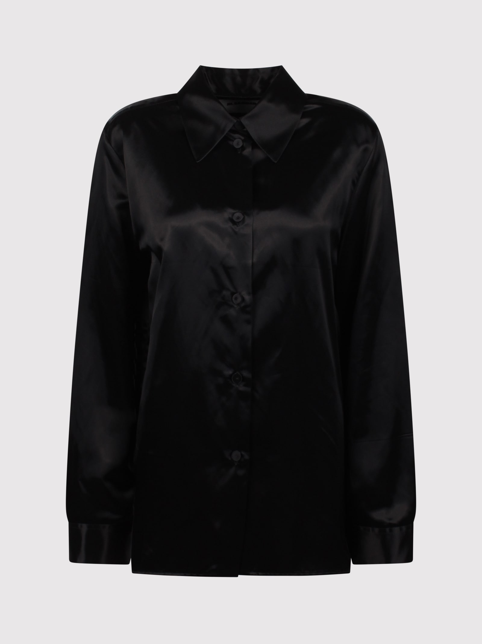 Shop Jil Sander Satin Box Pressed Shirt