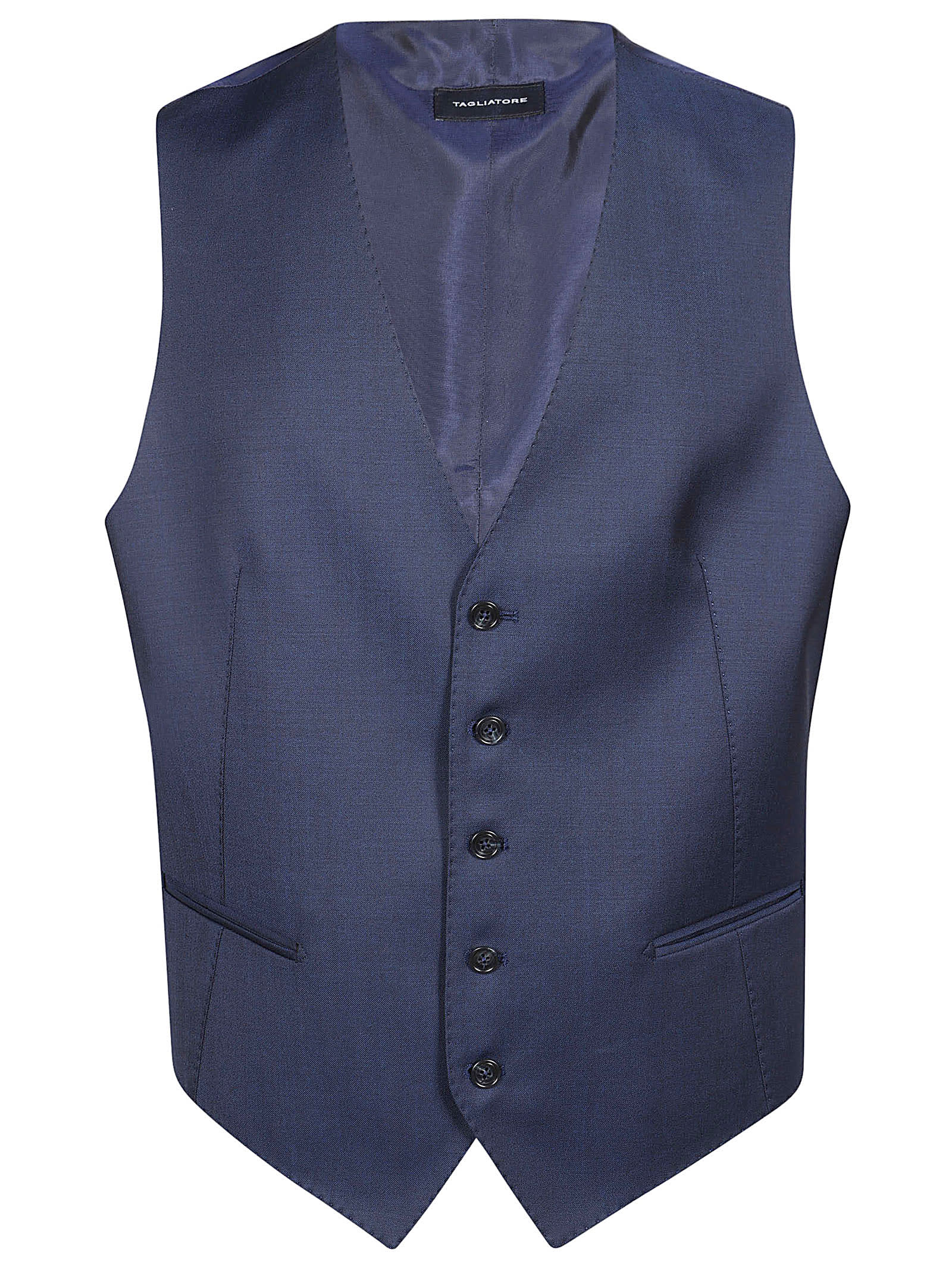 Shop Tagliatore Vest In Navy