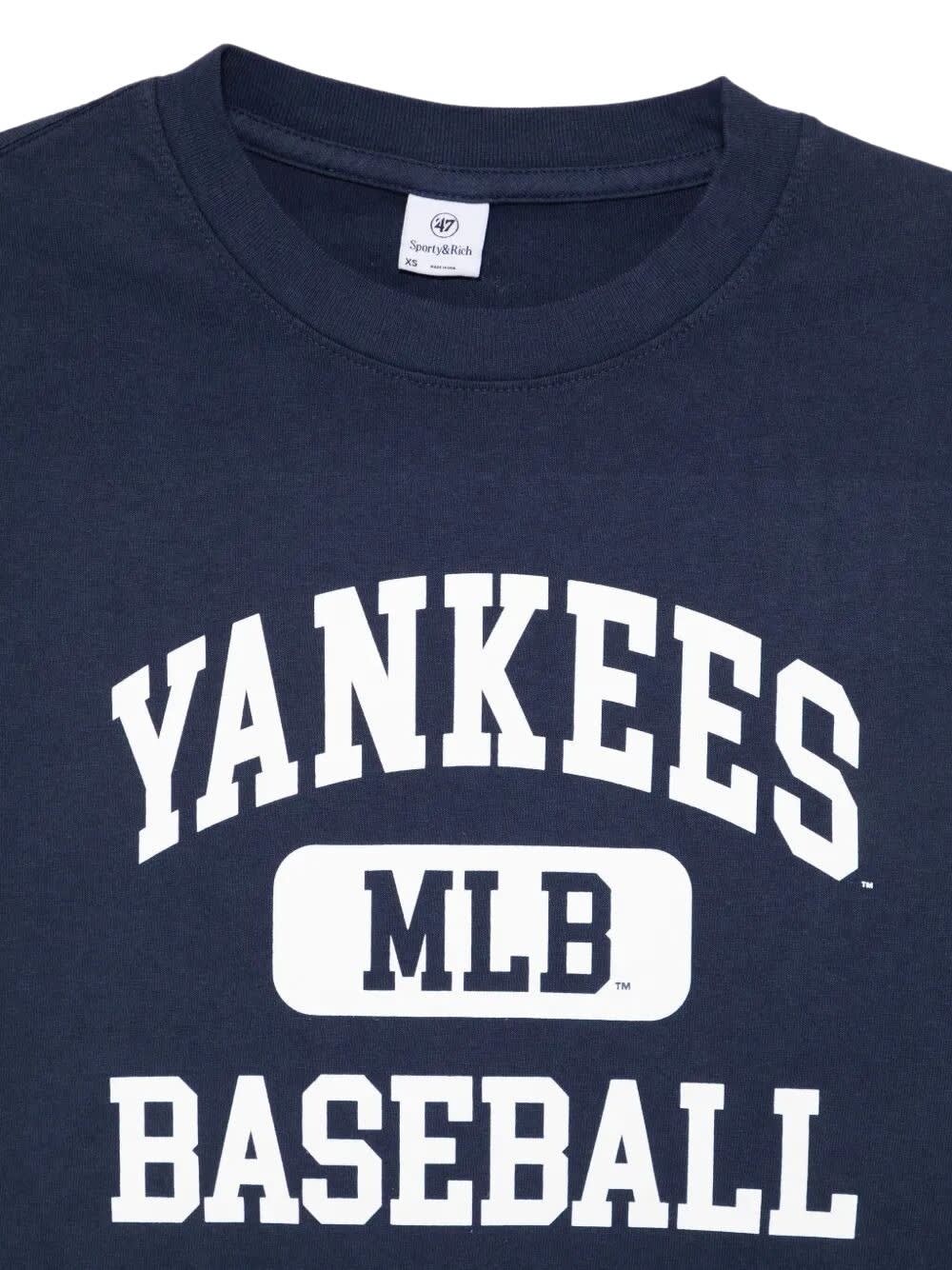 Sporty &amp; Rich Yankees Ivy T-shirt In Blue