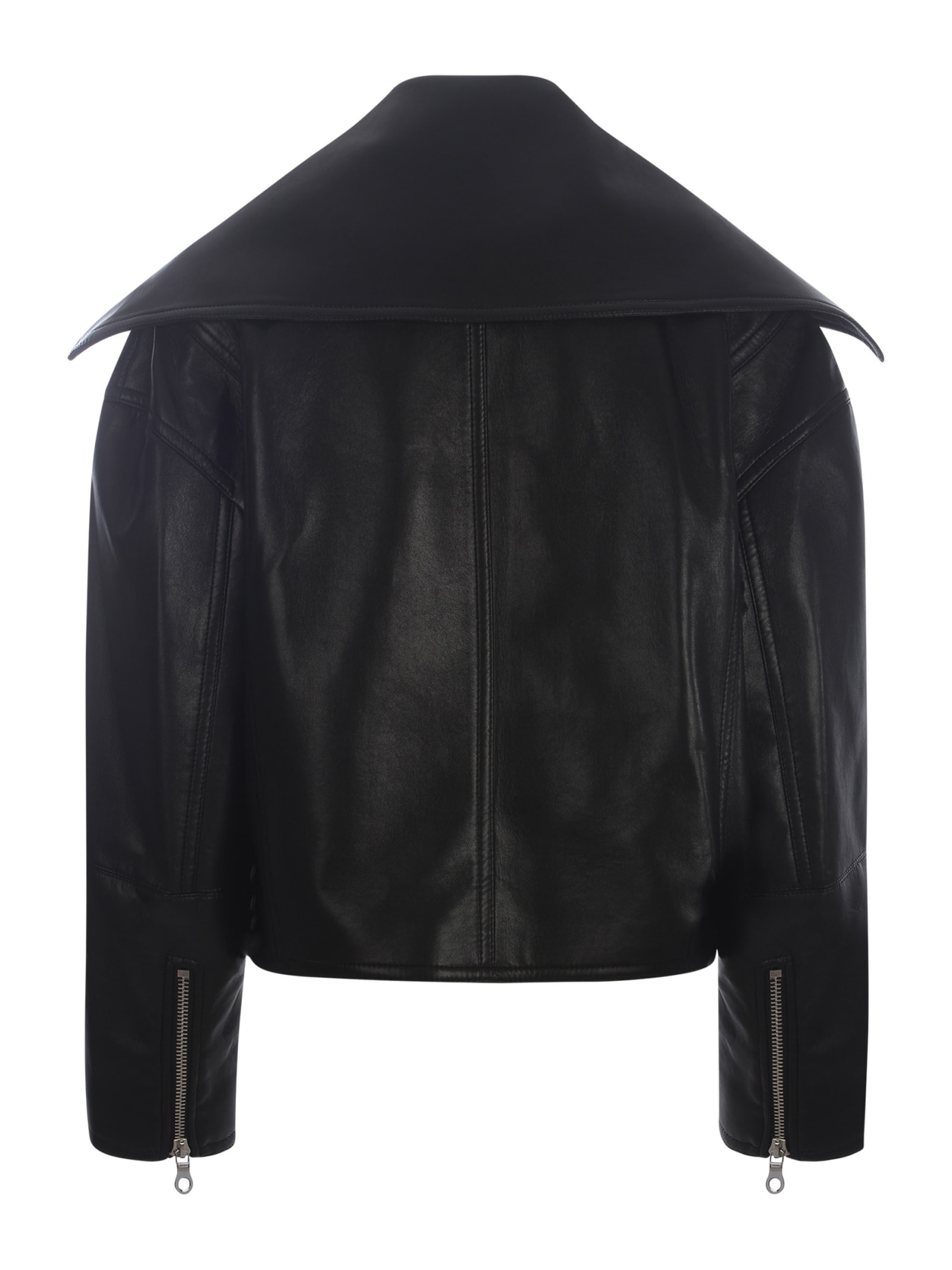 Shop Nanushka Jacket  Ado Made Of Regenerated Leather In Nero