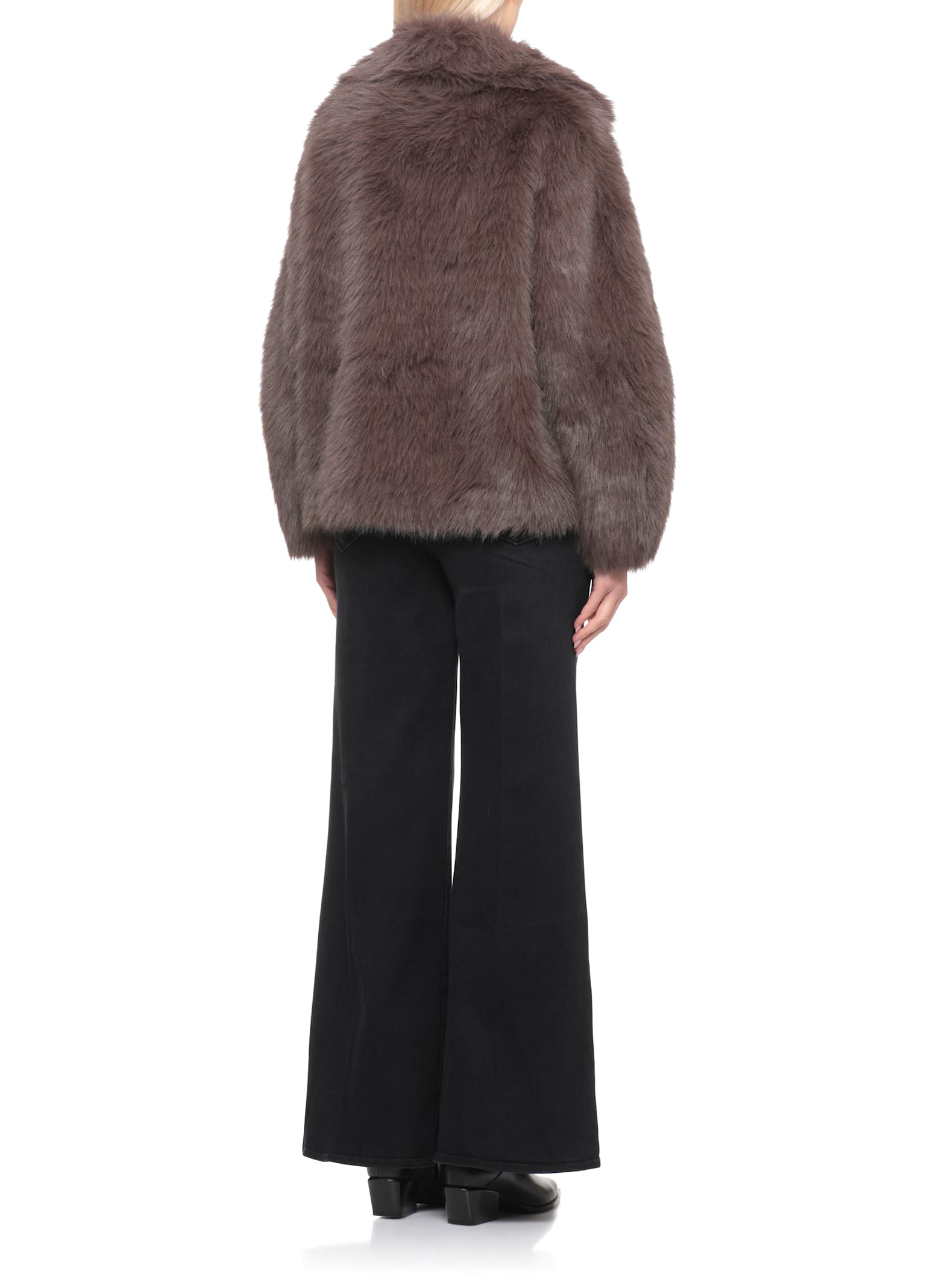 Betta Corradi Synth Fur Coat In Multi