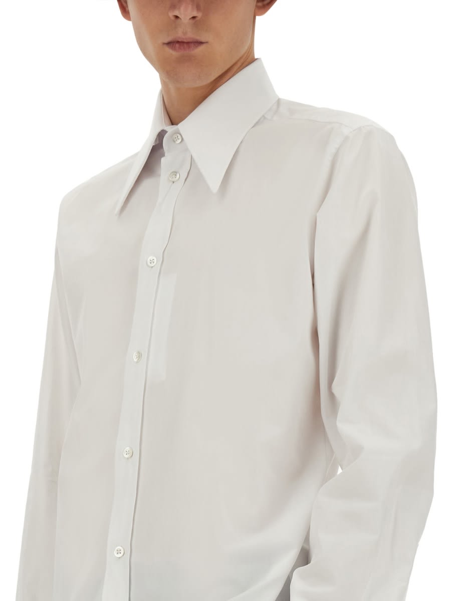 Shop Maison Margiela Cotton Shirt In White