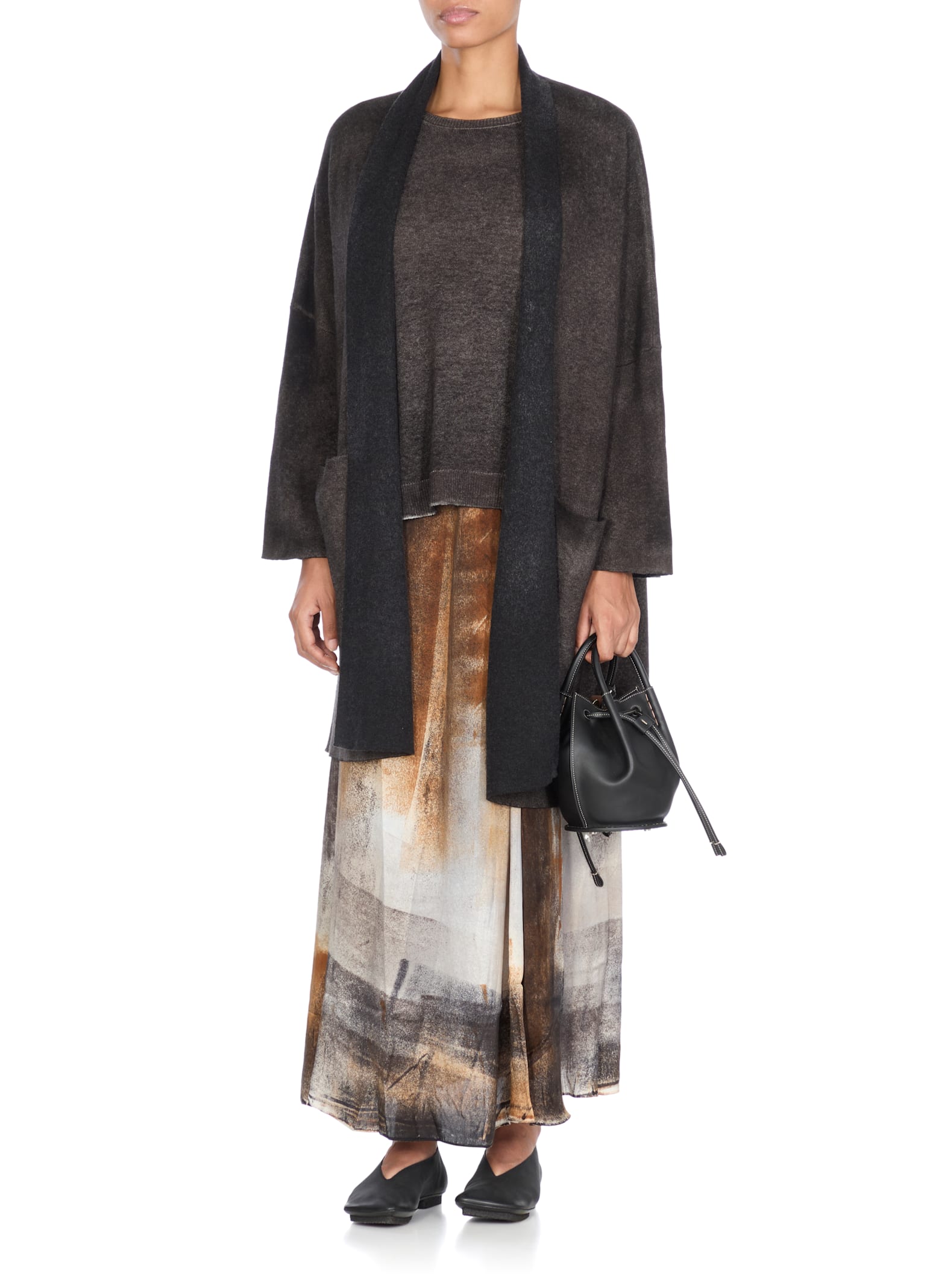 Avant Toi Gradient Grey Cashmere Sweater In Gray