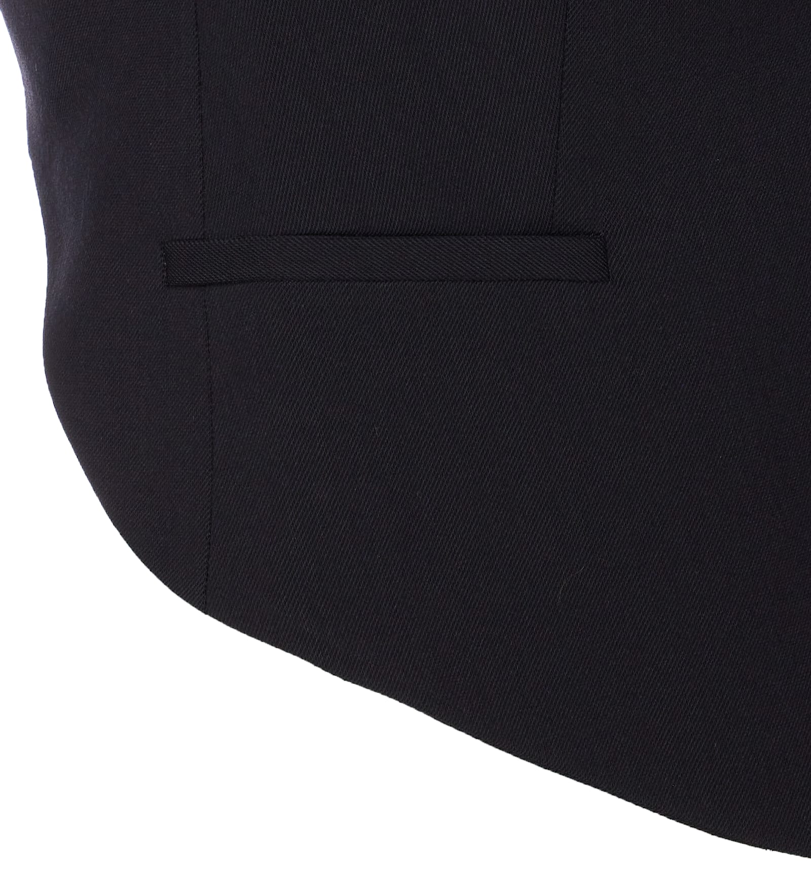 Twinset Sleeveless V-neckline Jacket Back Slit In Black