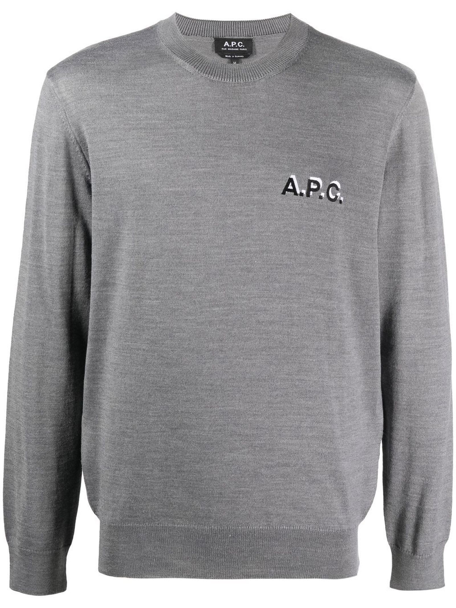 A.P.C. Grey Wool Blend Sweater