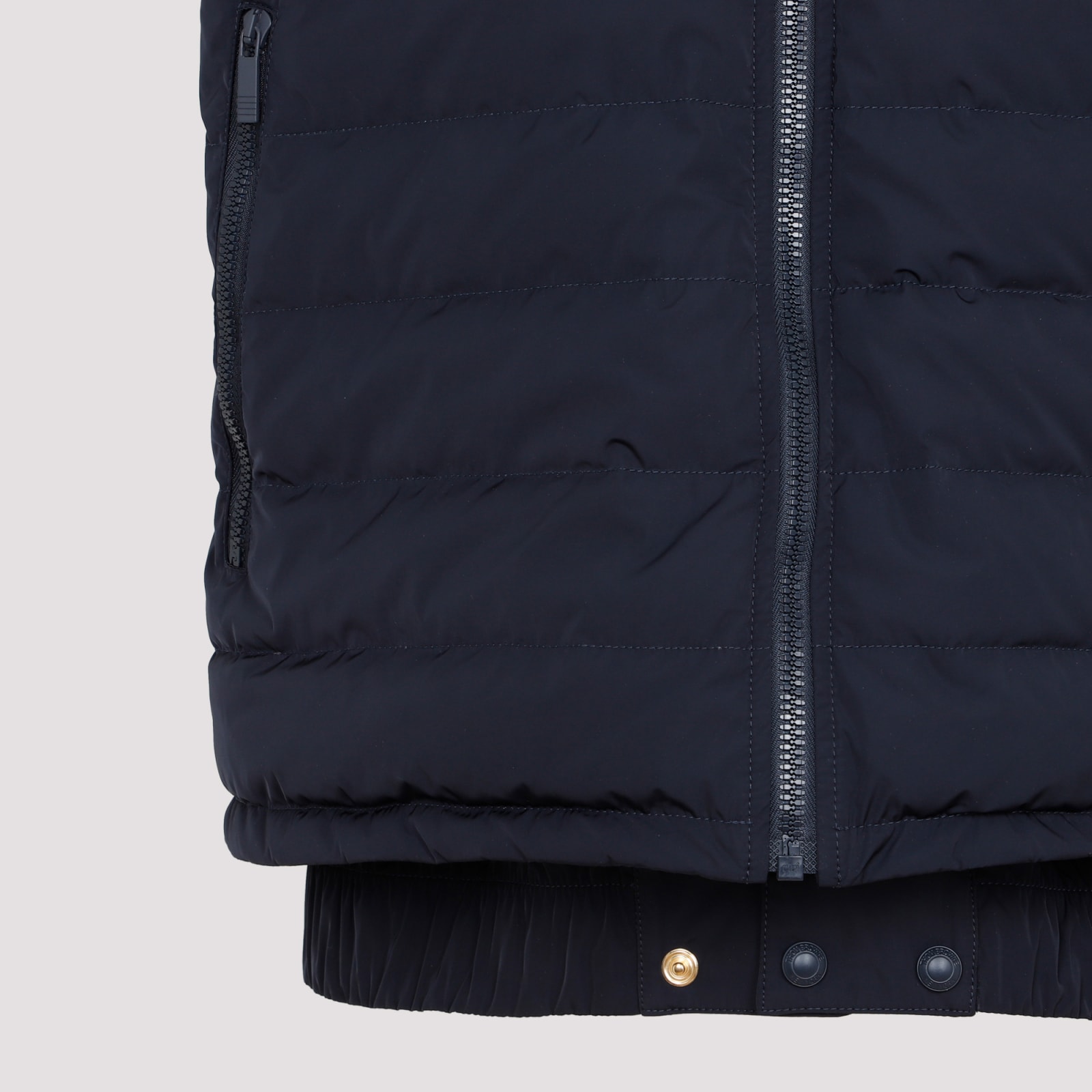 Shop Thom Browne Down Filled Ski Vest In Navy