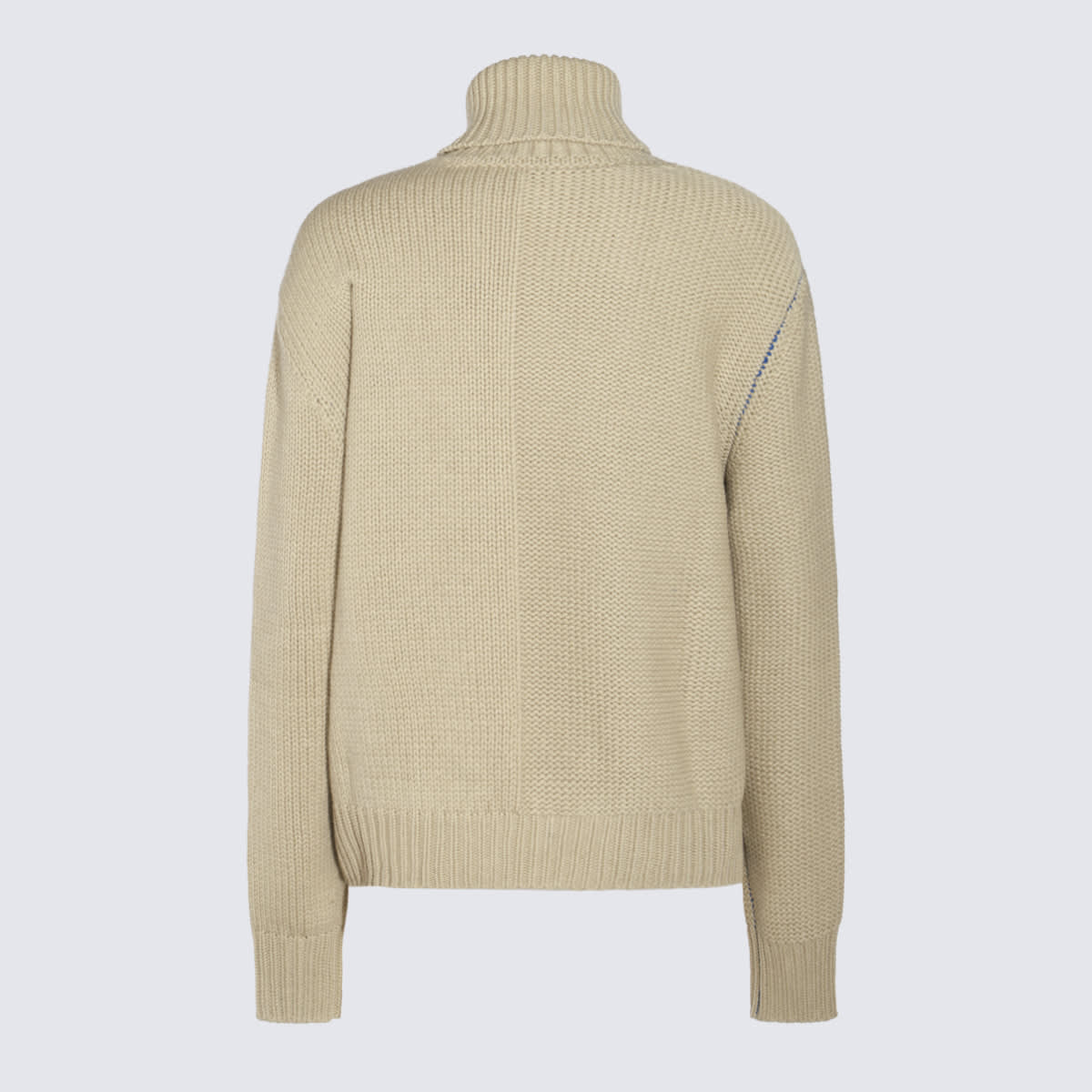 Shop Burberry Beige Wool Knitwear In Hunter