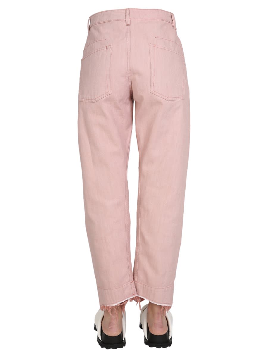 Shop Jil Sander Workwear Pants In Pink