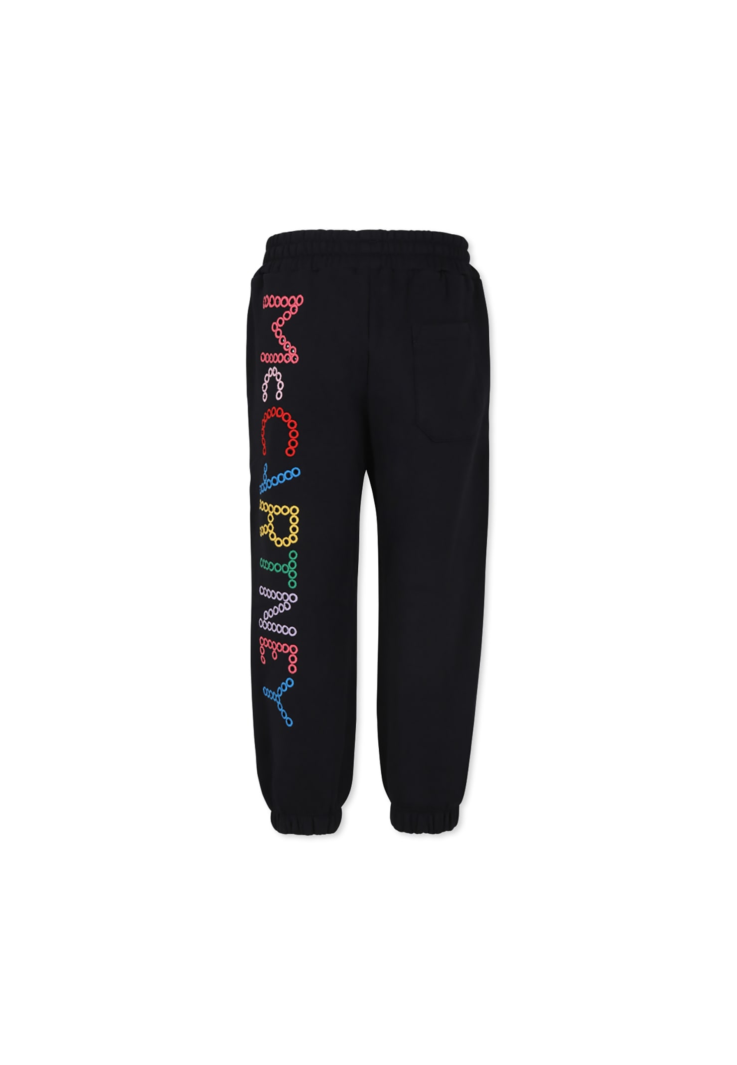 Shop Stella Mccartney Black Trousers For Girl With Logo