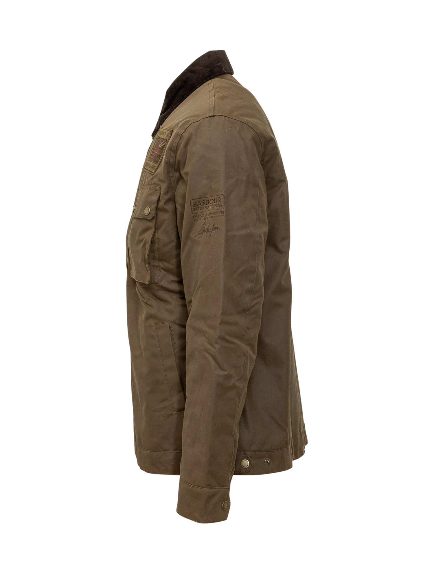 Shop Barbour Workers Wax Jacket In Sand