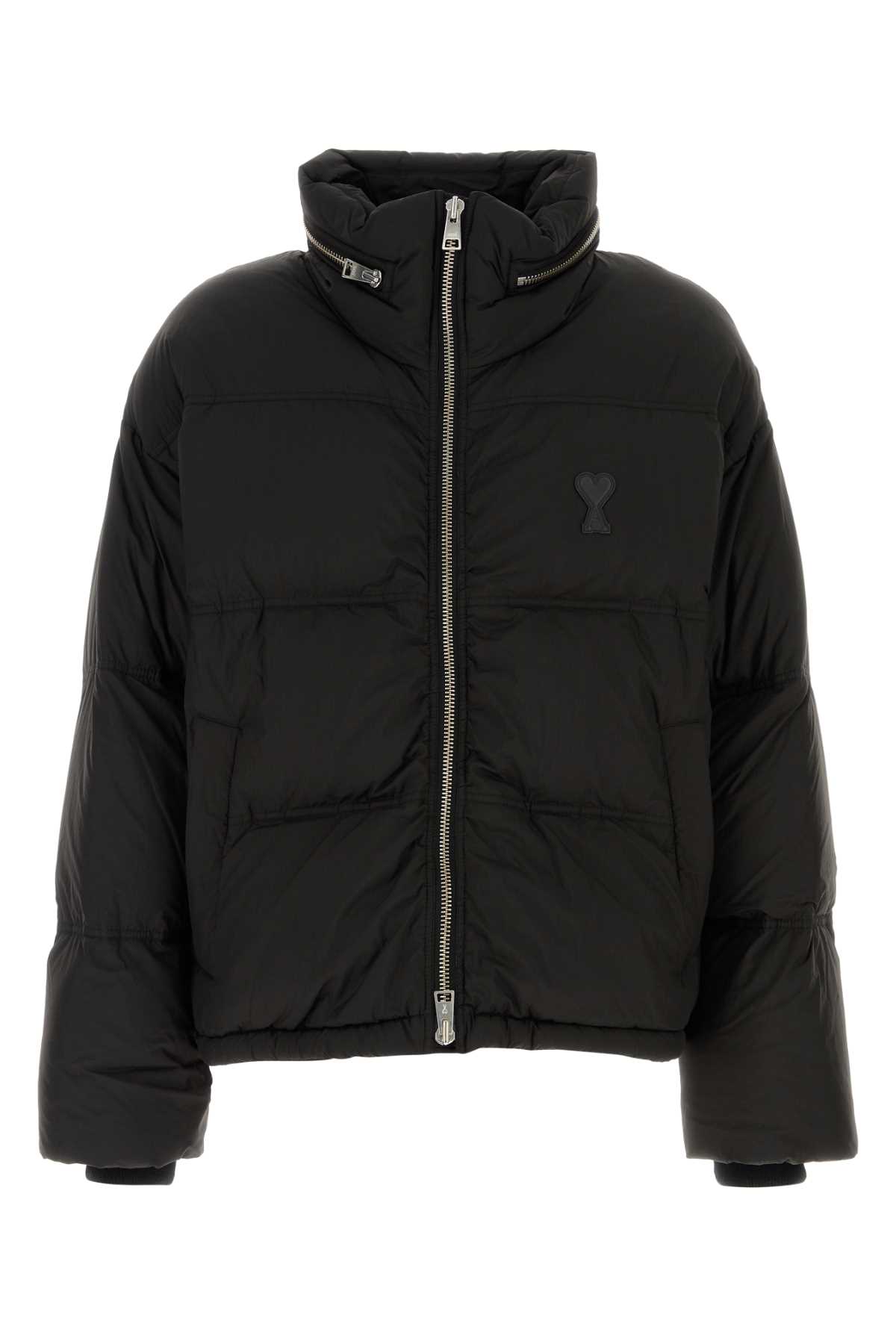 Shop Ami Alexandre Mattiussi Black Nylon Down Jacket