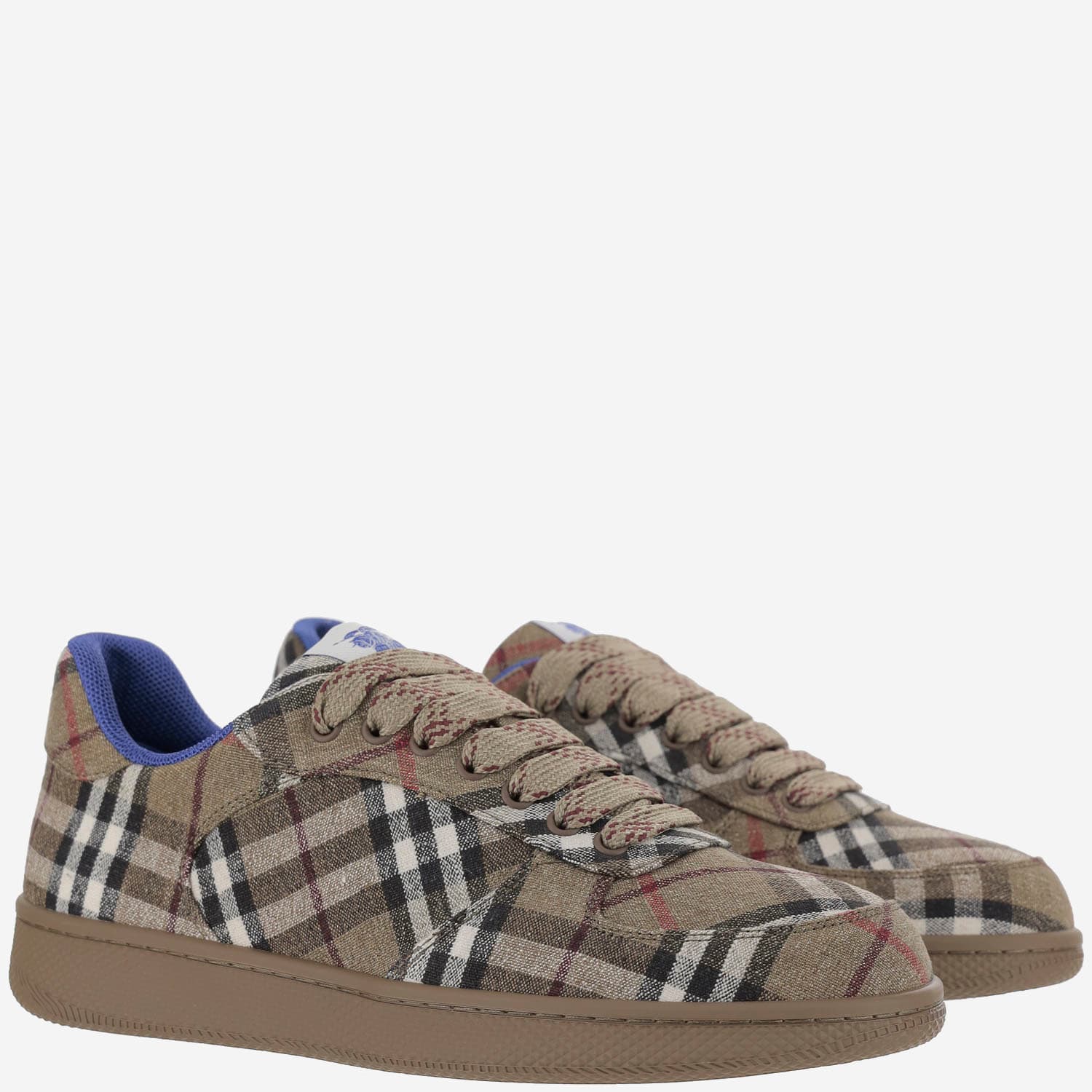 BURBERRY TERRACE SNEAKERS WITH CHECK PATTERN